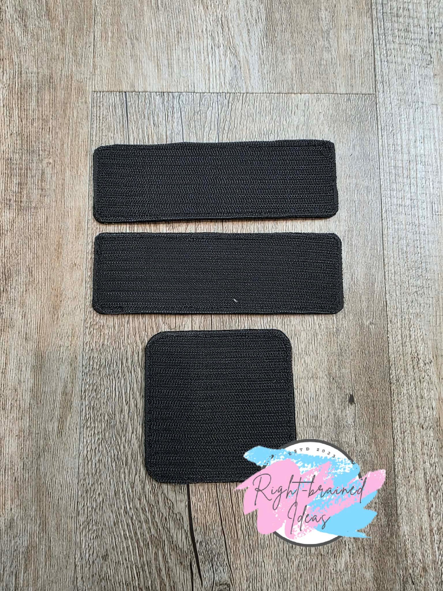 Conversation Heart Inspired Black And White On Pink Canvas Four-piece Patch And Double-sided Patch Tab Set