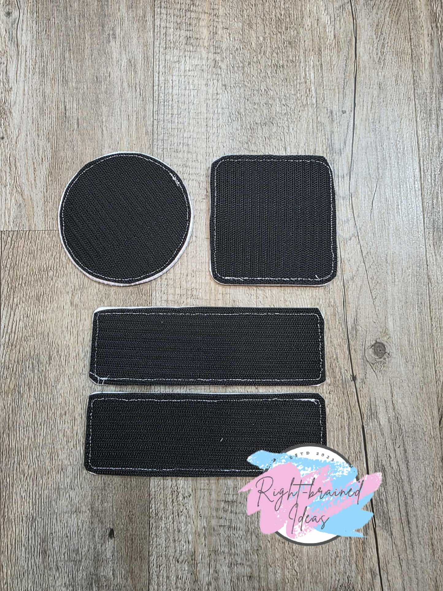 Frost Inspired Service Dog Periwinkle And Light Blue On White Lightweight High Performance Twill Five-piece Patch And Patch Tab Set