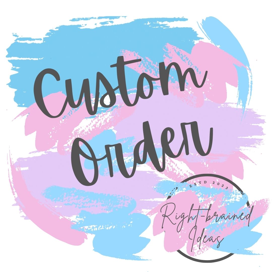 Custom Order Service Dog Glow-In-The-Dark White And Black On Sparkle Light Blue Vinyl Two-piece Double-sided Leash Wrap Set