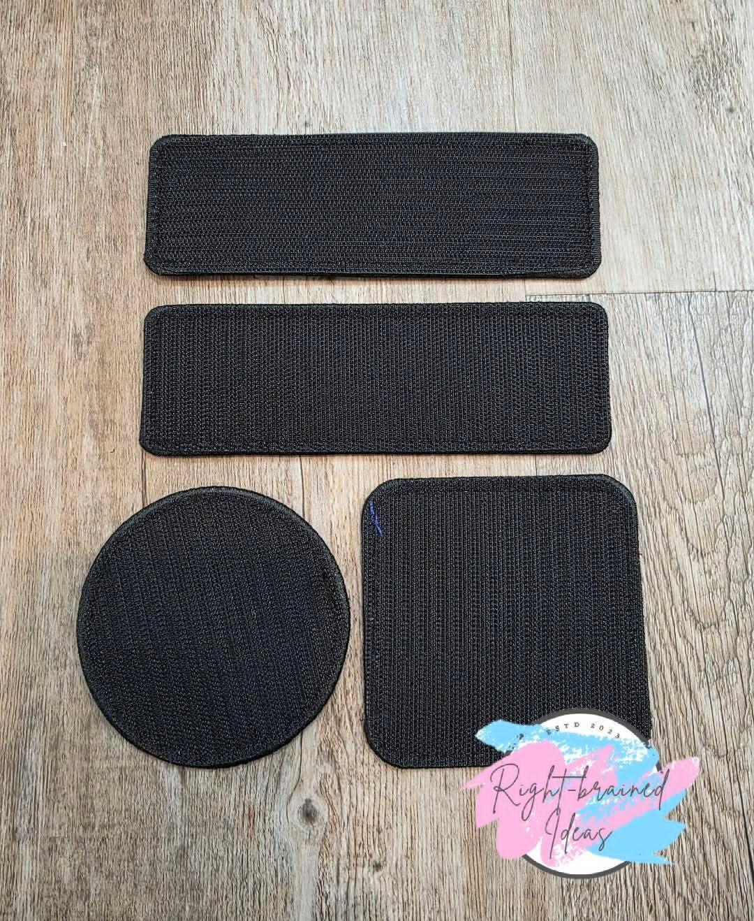 Service Dog Do Not Pet White And Black On Sparkle Purple Holographic Vinyl Four-piece Patch Set