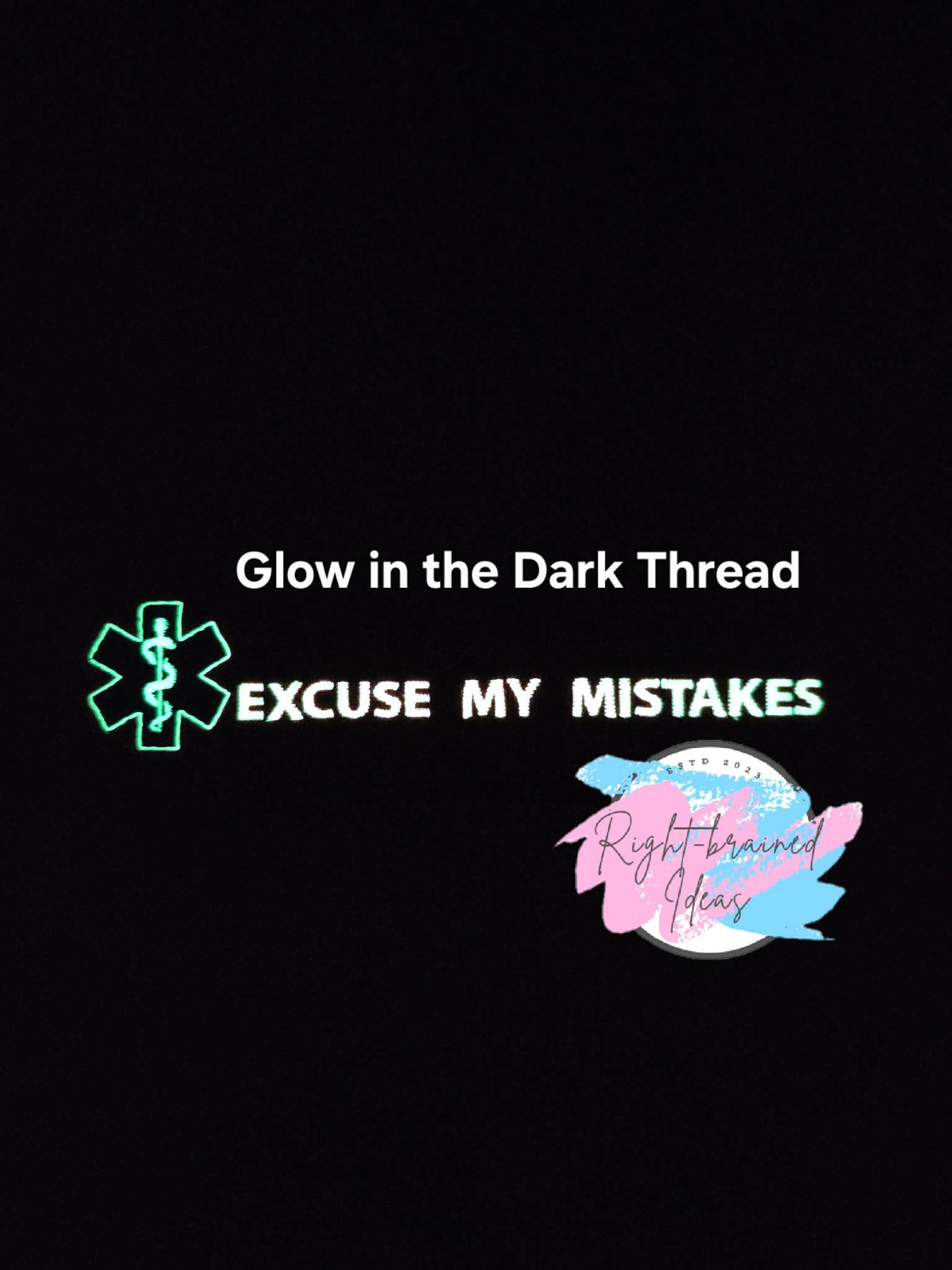 In Training Black And Glow-In-The-Dark White On Fuchsia Ottertex Canvas Double-sided Leash Wrap