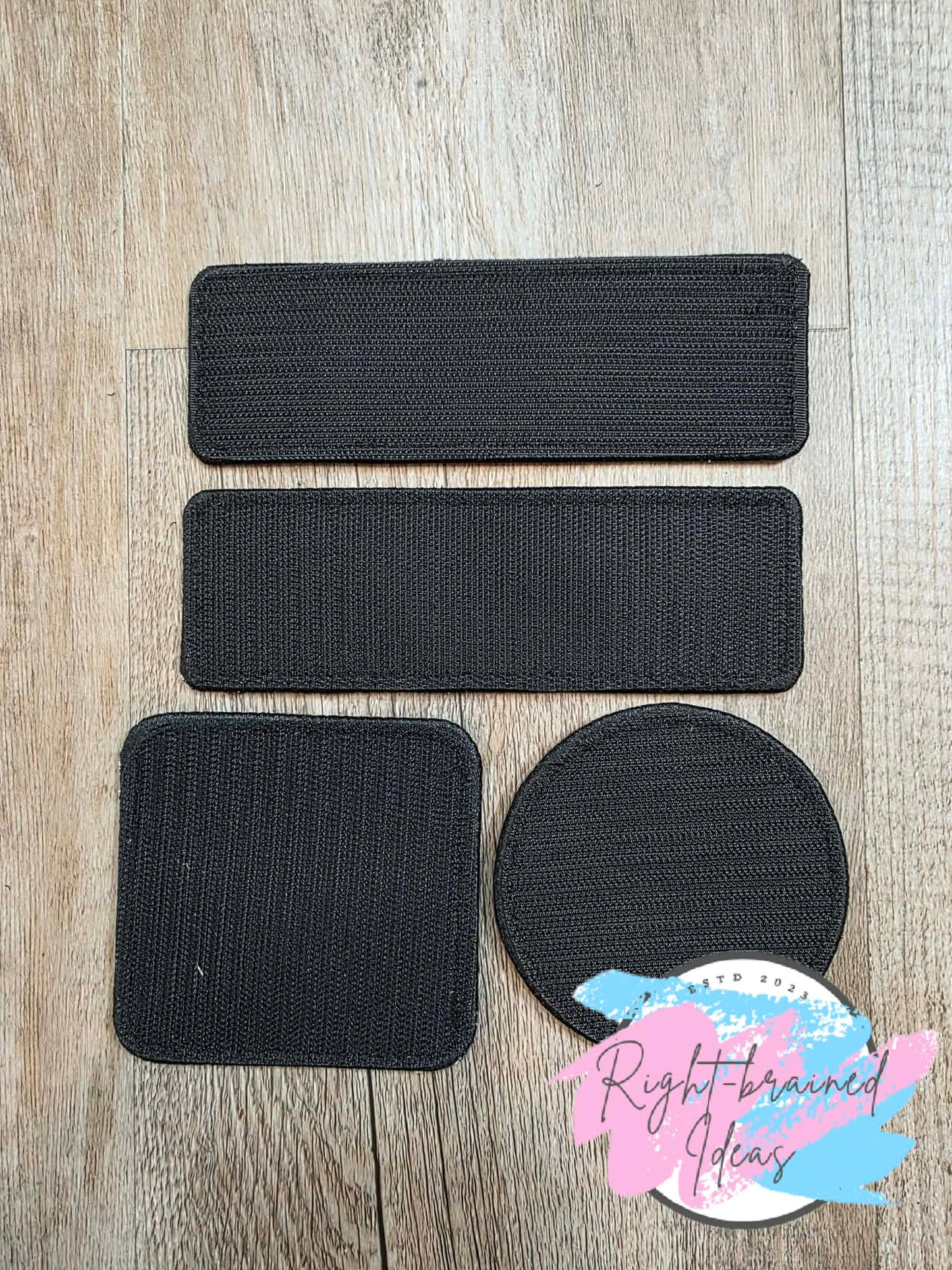 In Training Do Not Distract Black And White On Sparkle Purple Holographic Vinyl Five-piece Patch and Leash Wrap Set