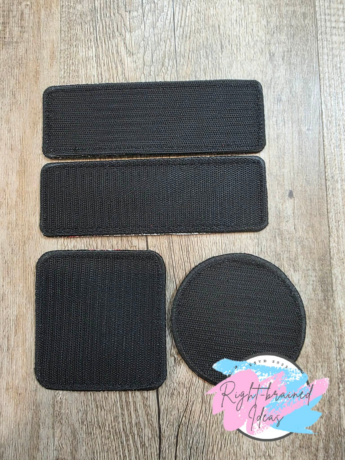 Service Dog In Training White And Black On Sparkle Red Vinyl Four-piece Patch Set
