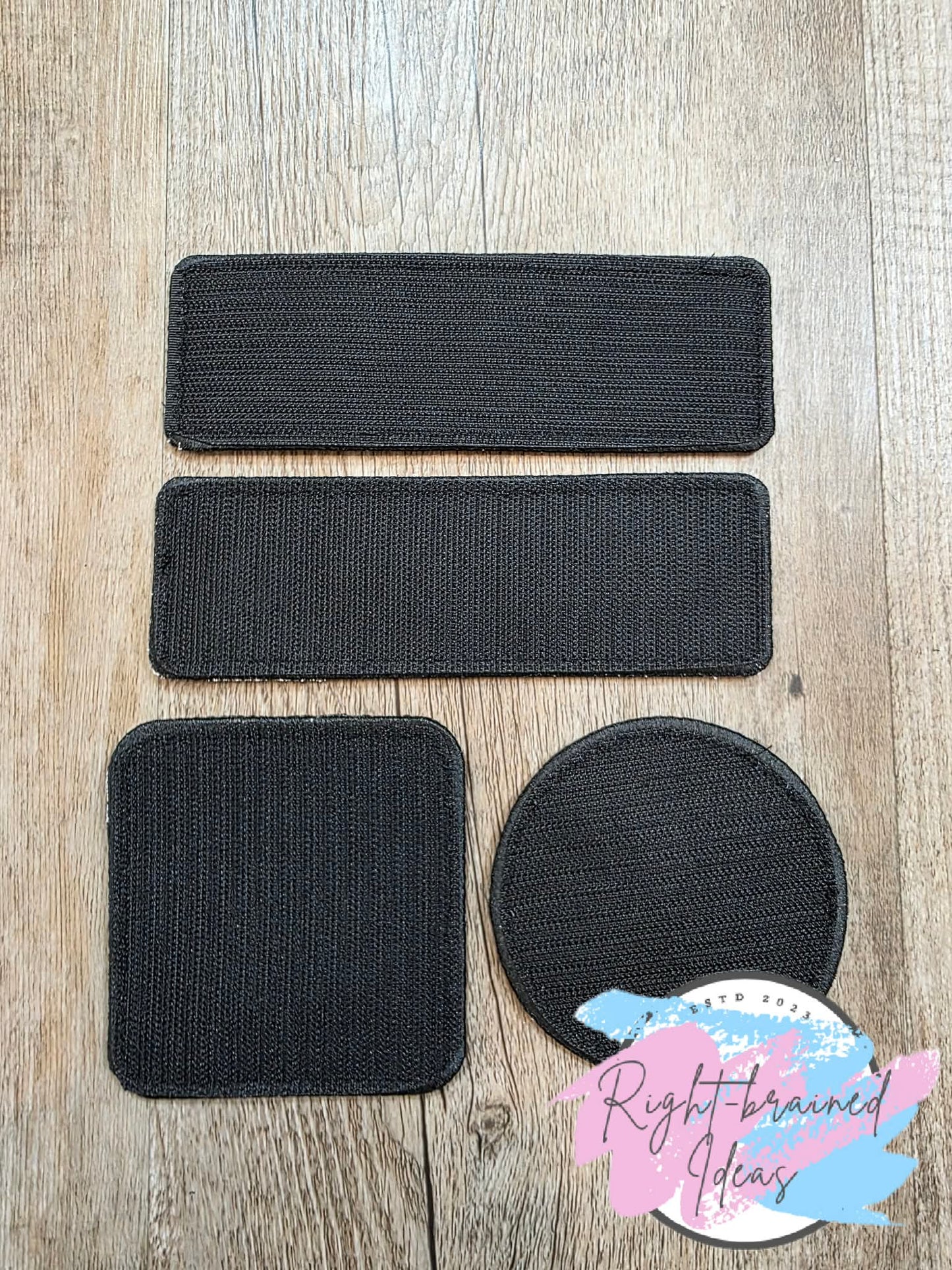 Service Dog In Training White And Black On Sparkle Purple Holographic Vinyl Four-piece Patch Set