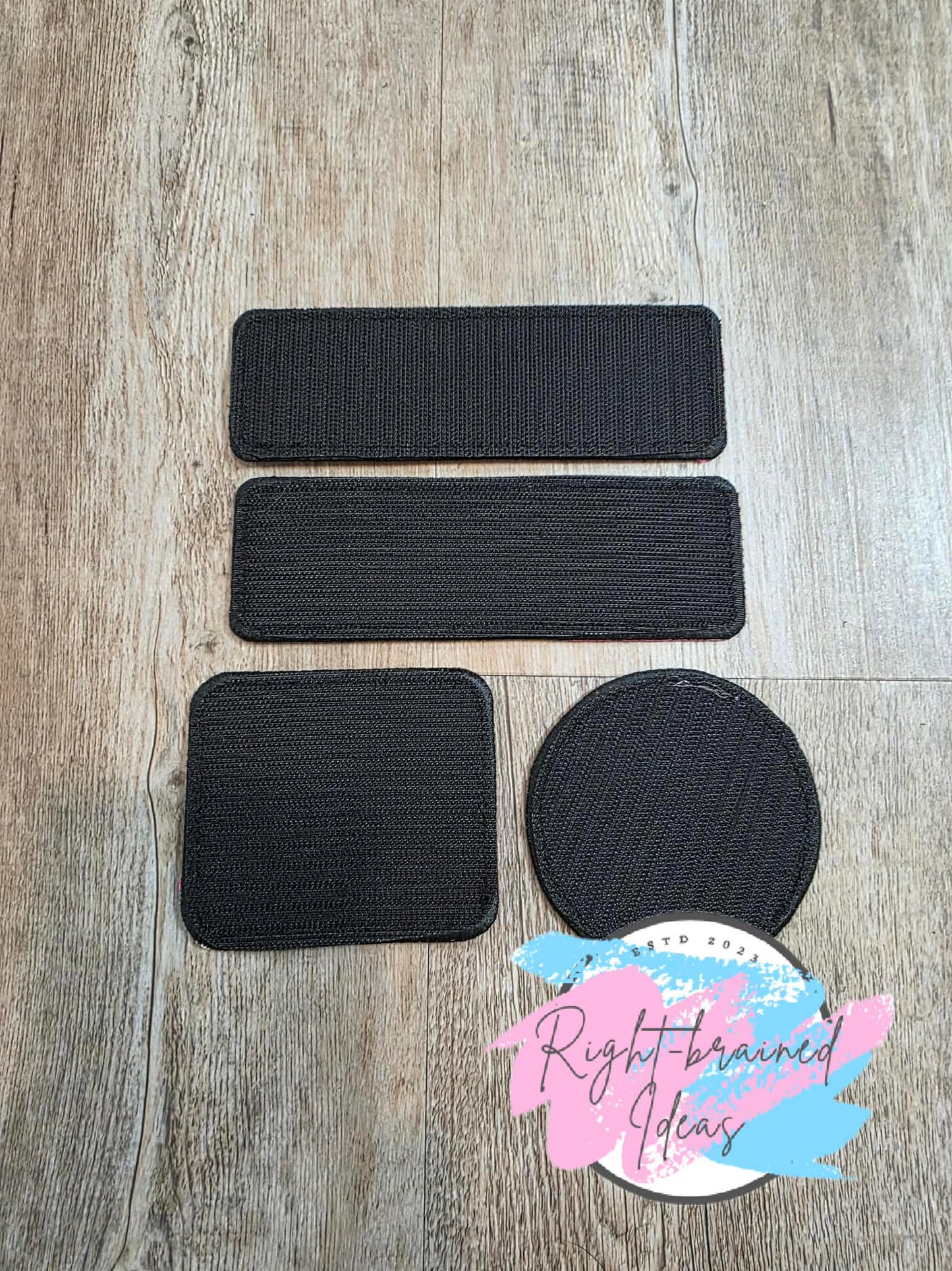 Service Dog Ignore Me Black And White On Fuchsia Ottertex Canvas Four-piece Patch Set