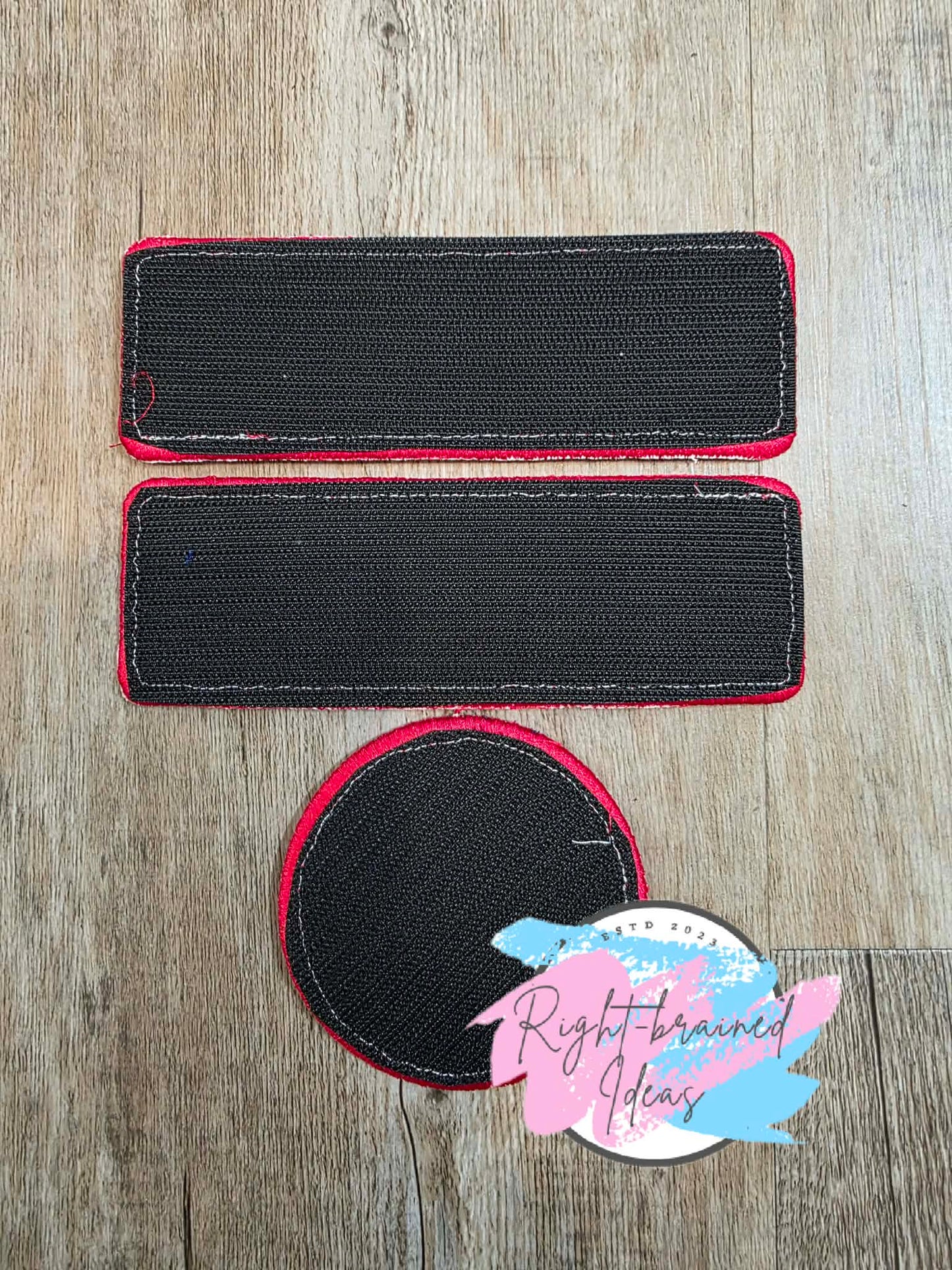 Independence Day Inspired Service Dog Red, White And Blue On Lightweight High Performance White Twill Three-piece Patch Set