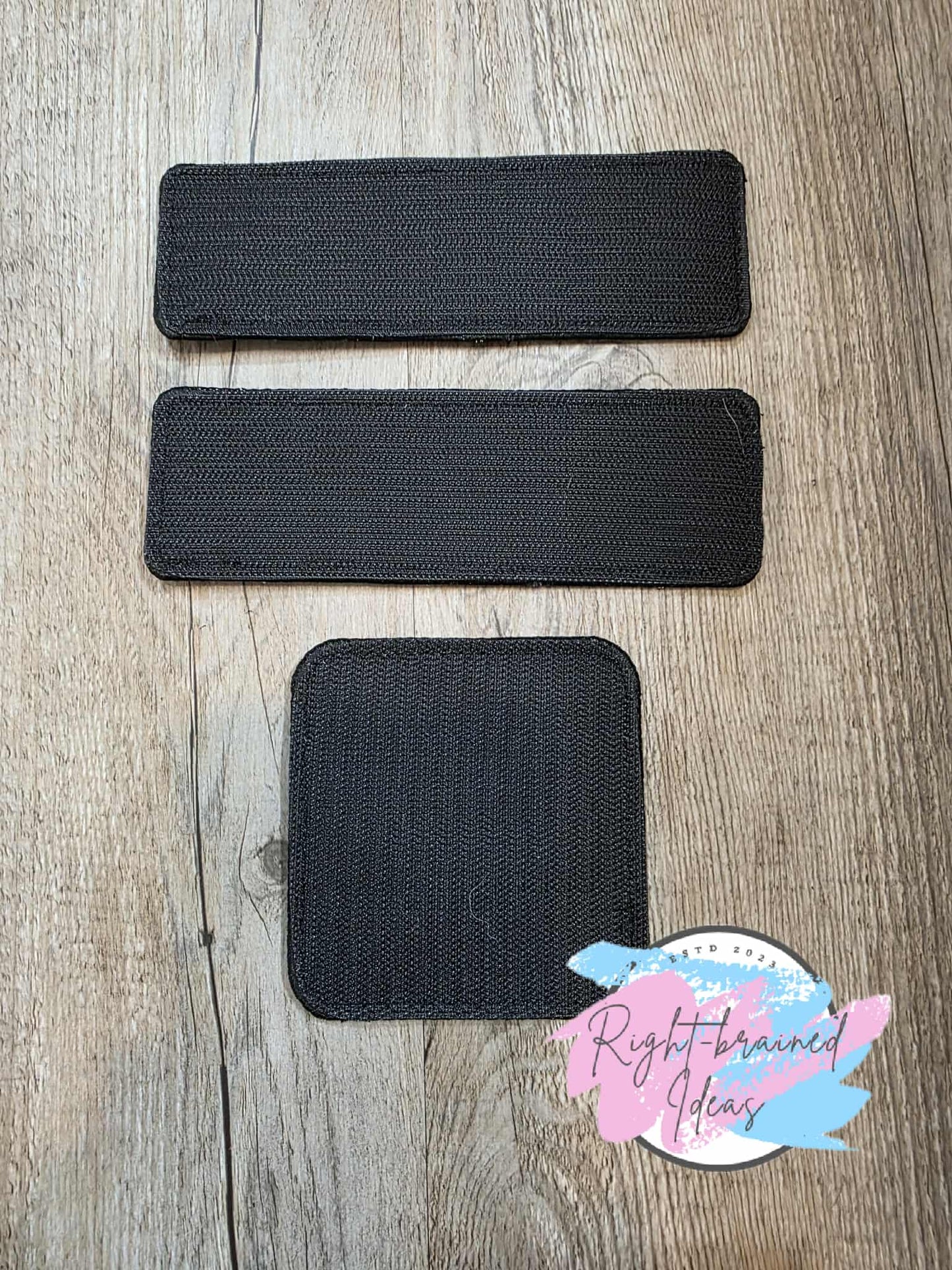 Service Dog Cardiac Alert Black And White On Sparkle Pink Vinyl Three-piece Patch Set