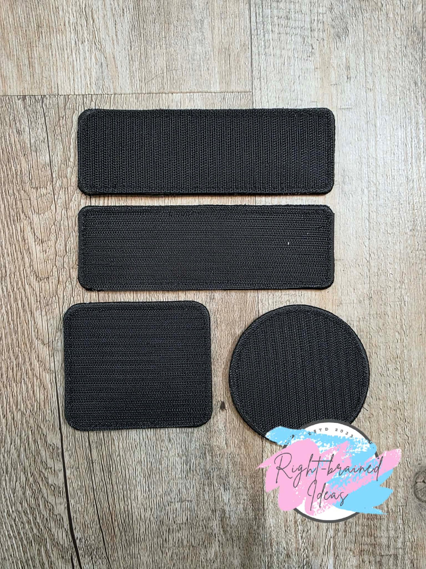 Service Dog Medical Alert Black And White On Sparkle Purple Holographic Vinyl Four-piece Patch Set