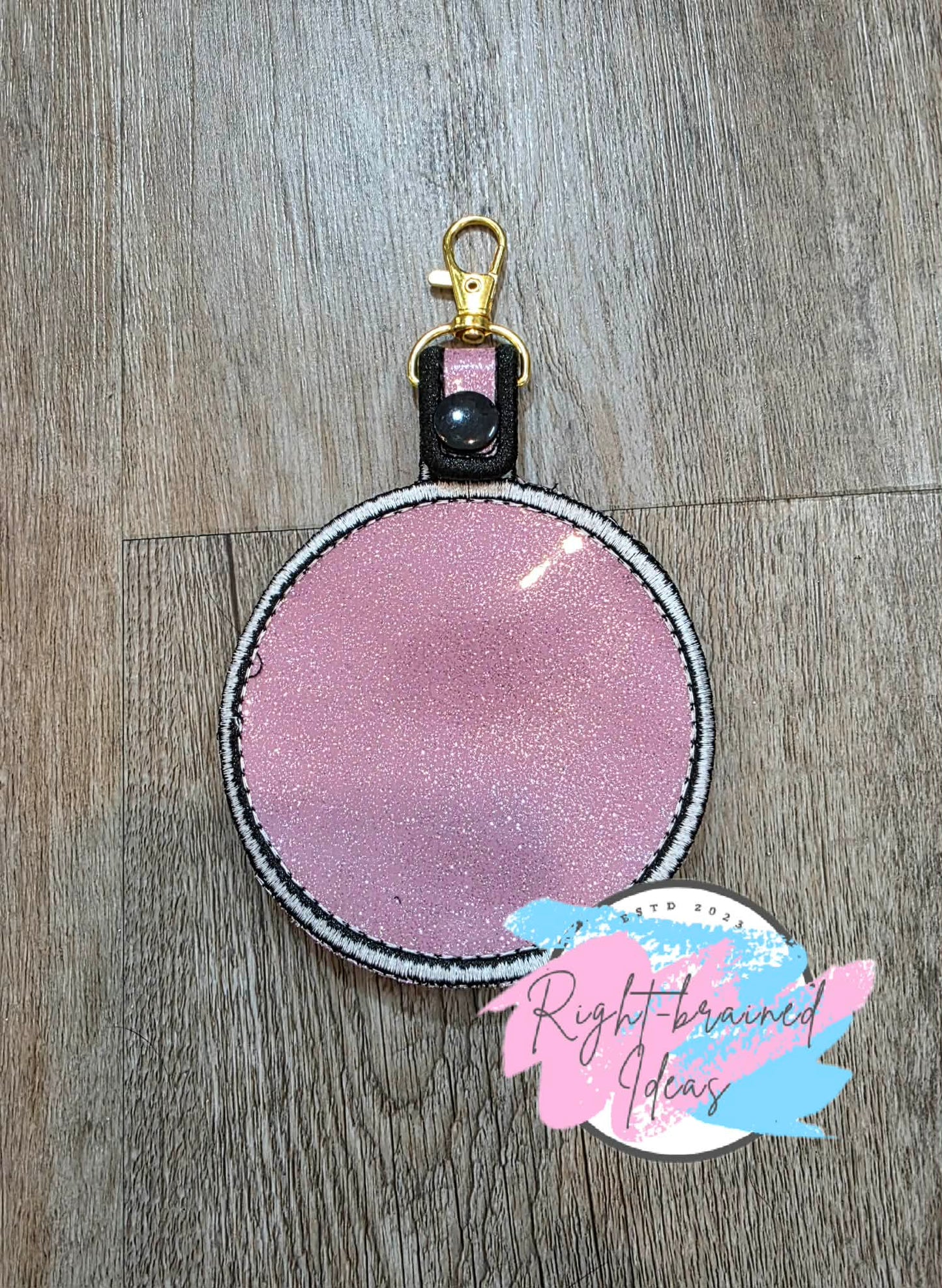 *Minor Flaw* Do Not Pet Black And White On Sparkle Light Pink Vinyl Patch Tab