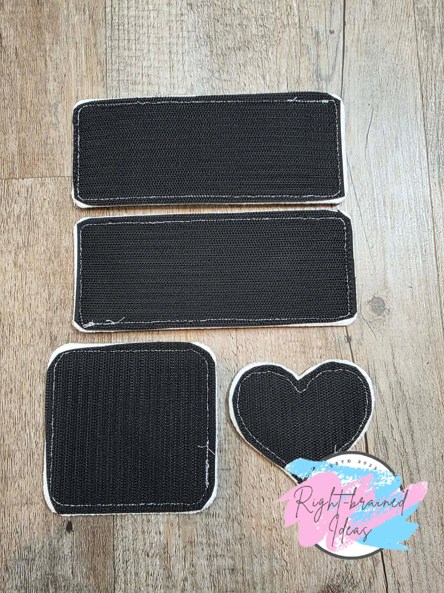 Frosted And Sassy Conversation Heart Inspired In Training Multi-colored On Sparkle White Vinyl Four-piece Oversized Patch Set