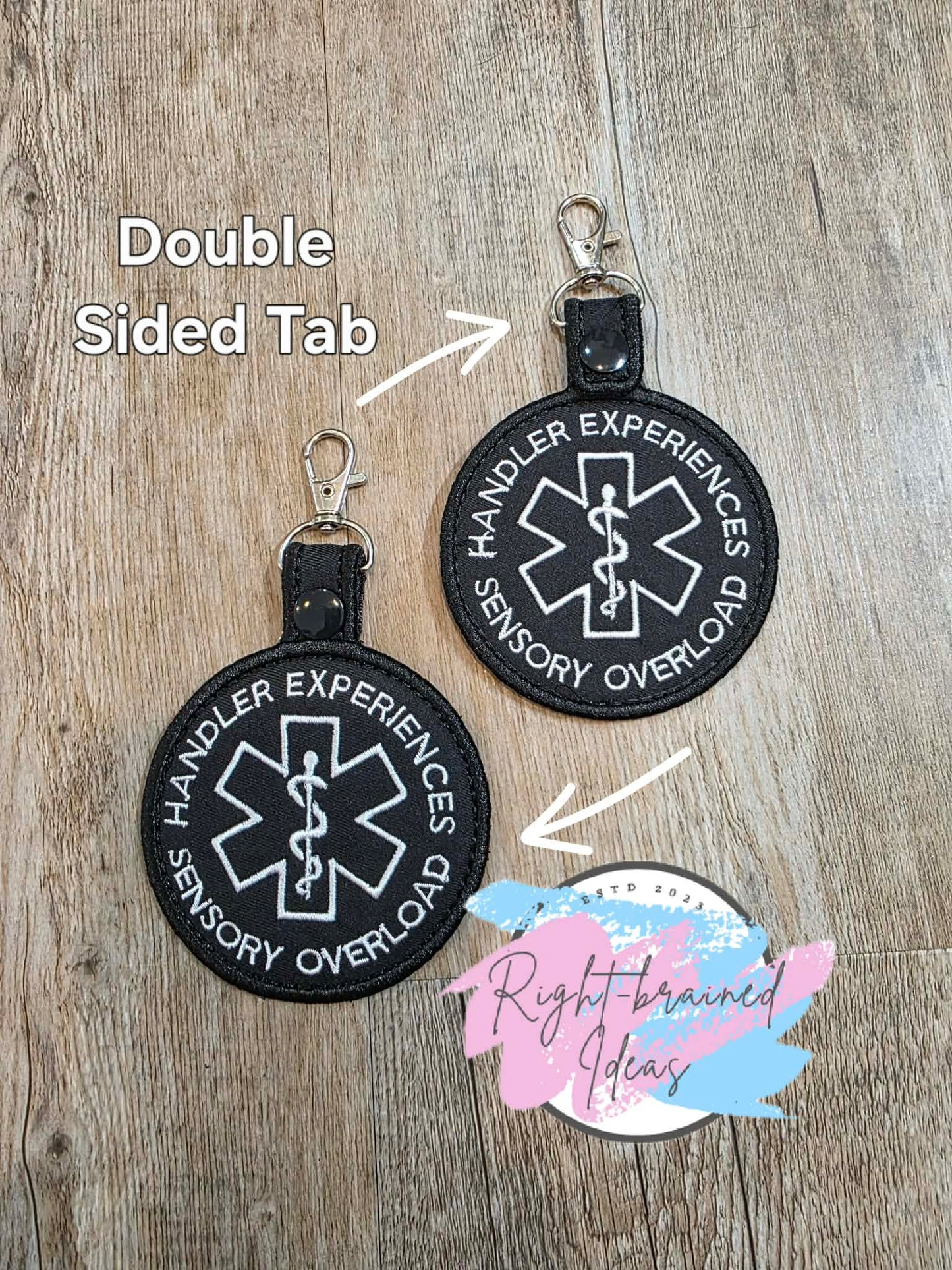 *Minor Flaw* Handler Experiences Sensory Overload Black And White On Lightweight High Performance Black Twill Patch Tab