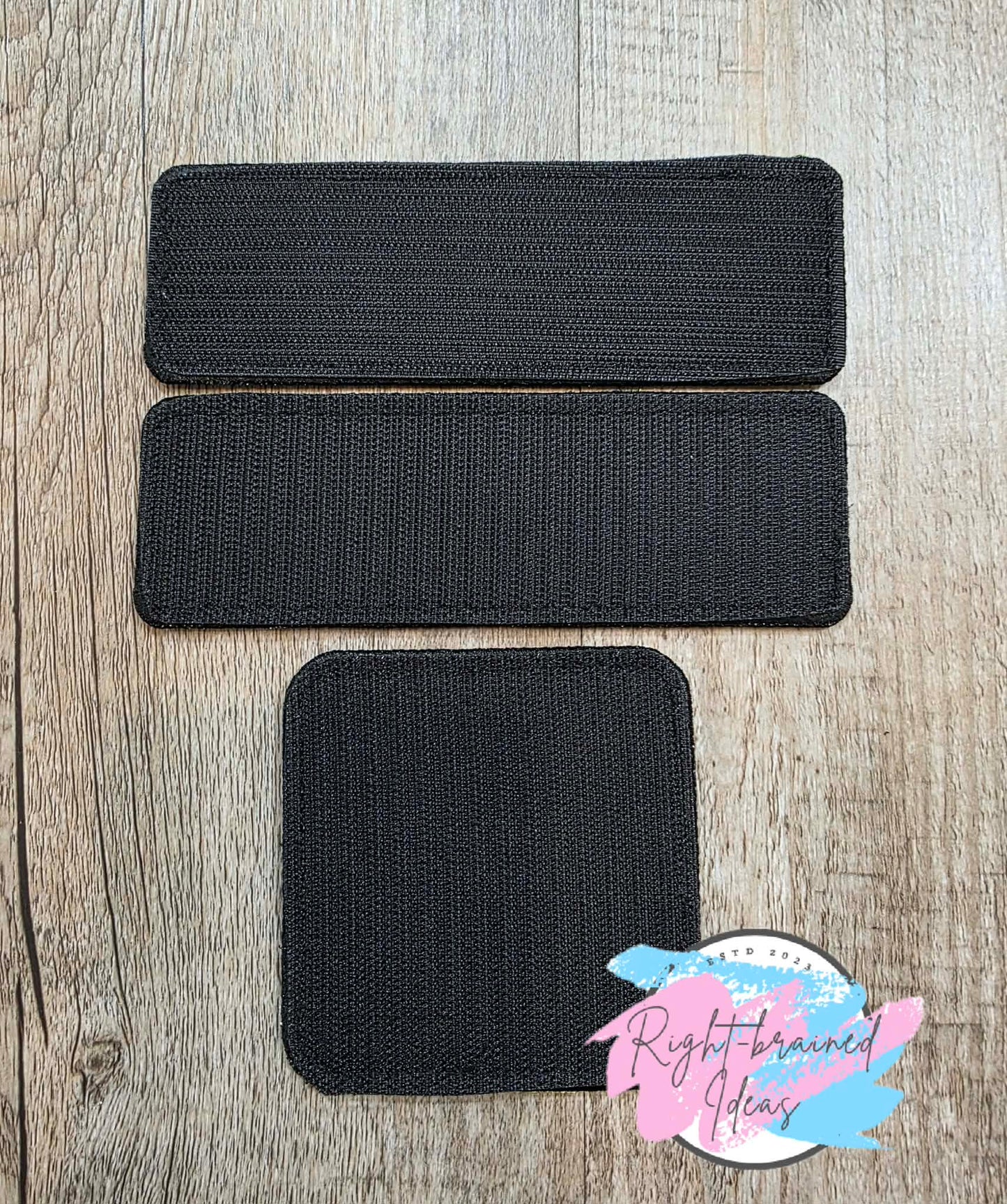 Service Dog In Training Black And White On Lime Green Ottertex Canvas Three-piece Patch Set