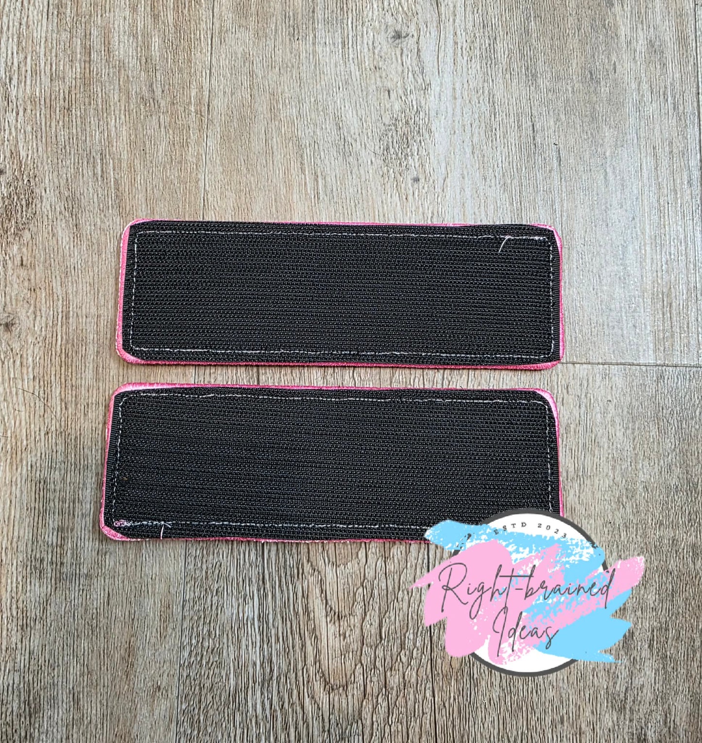 Service Dog Do Not Pet Ballerina Pink And Fuchsia On Sparkle White Vinyl Three-piece Patch And Patch Tab Set