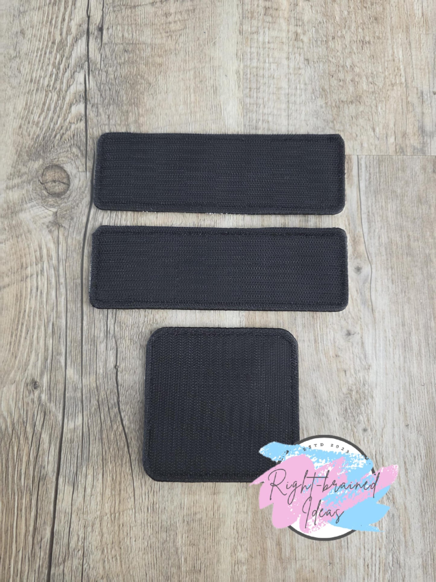 Service Dog In Training Black And White On Neon Green Vinyl Three-piece Patch Set