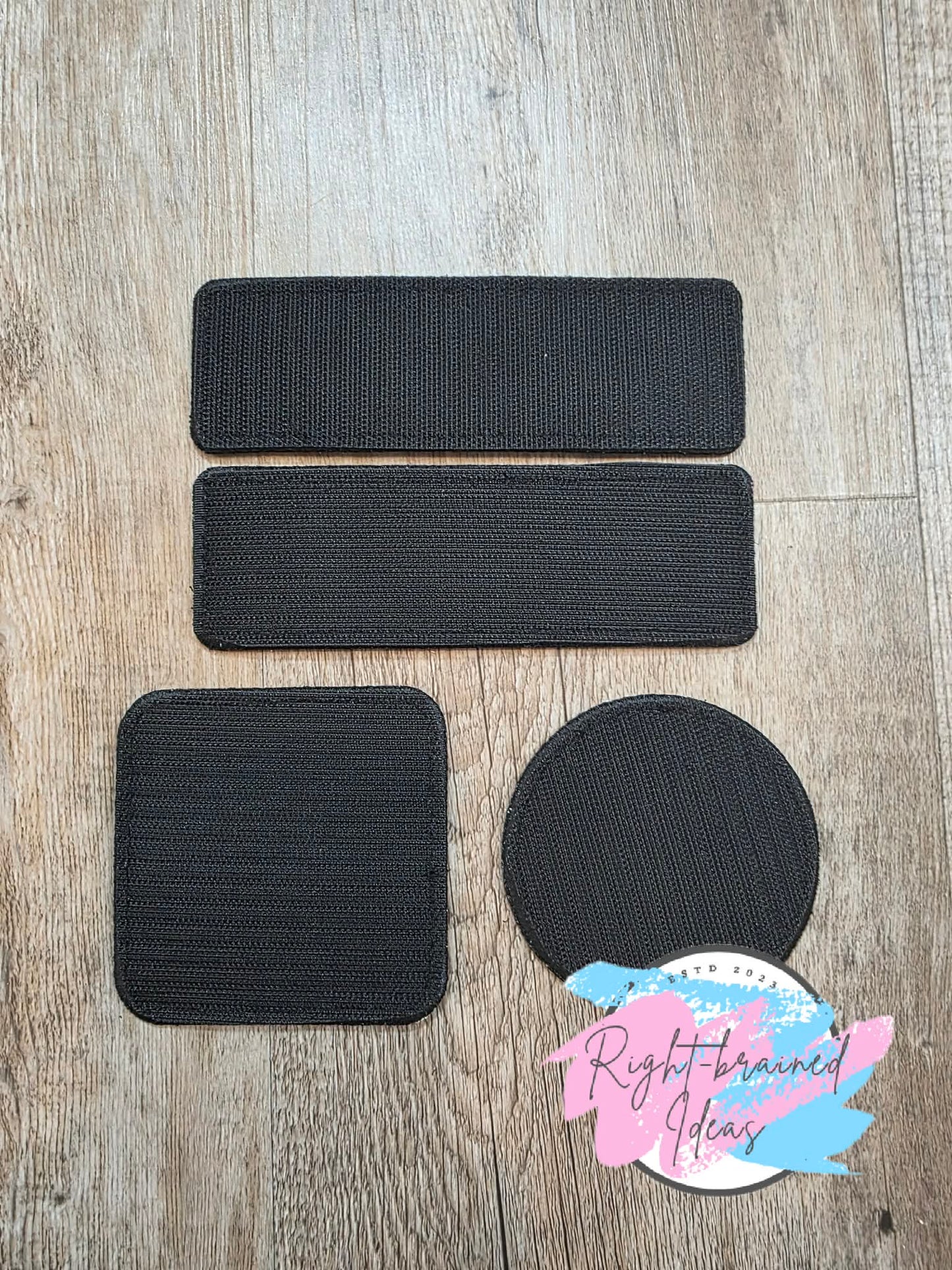 Service Dog Do Not Pet Black And White On Fuchsia Ottertex Canvas Five-piece Patch and Leash Wrap Set