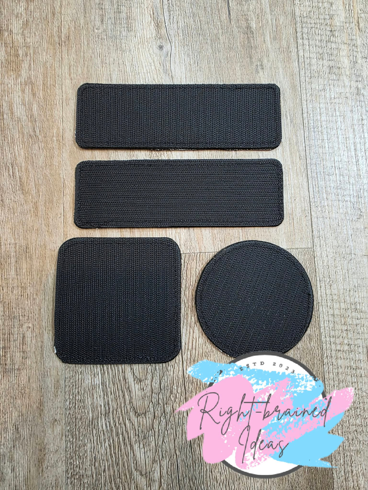 Service Dog Do Not Pet White And Black On Grey Ottertex Canvas Five-piece Patch And Leash Wrap Set