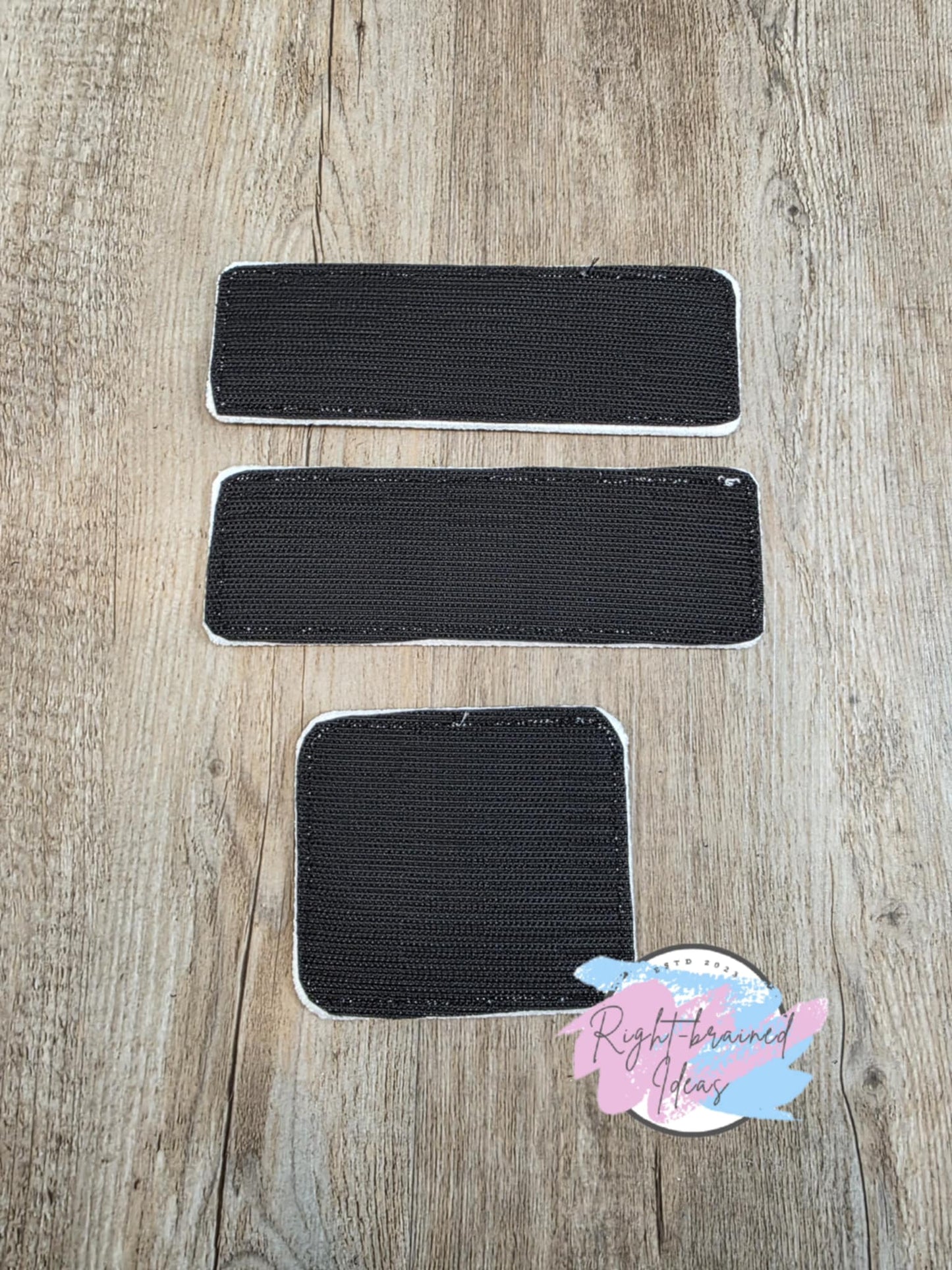 Easter Egg and Bunny Inspired In Training White on Light Pink Holographic Vinyl Four-piece Patch and Patch Tab Set