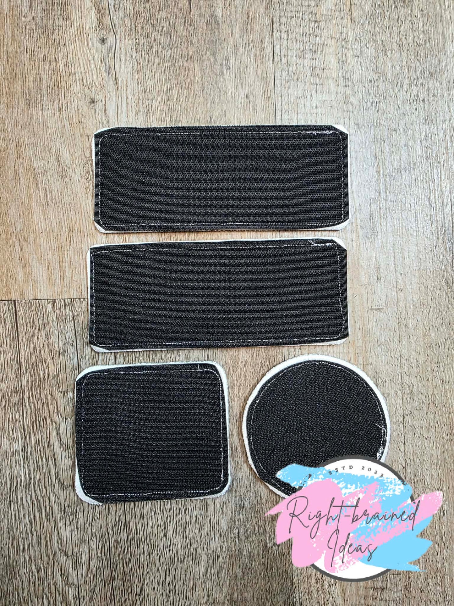 Frosted And Sweet Conversation Heart Inspired In Training Multi-colored On Sparkle White Vinyl Four-piece Oversized Patch Set