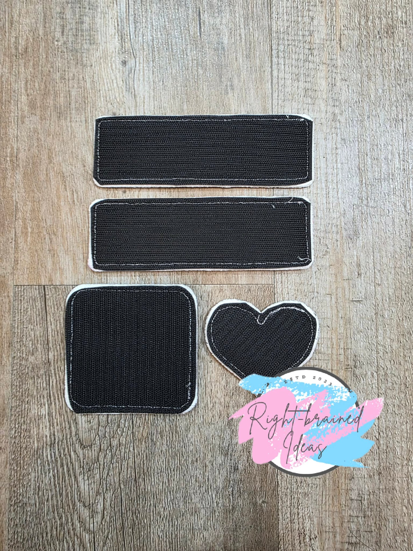 Spring Inspired Service Dog Do Not Pet Multi-colored Flat Matt Palette On Sparkle White Vinyl Four-piece Patch Set