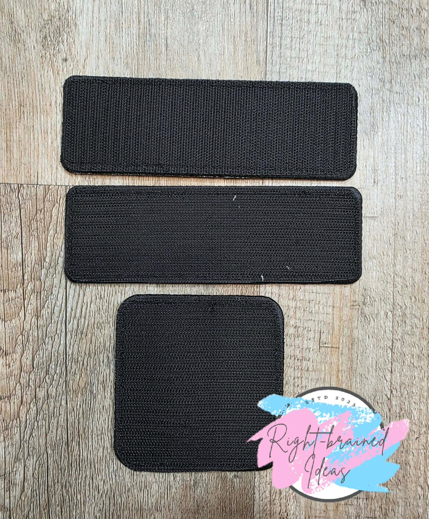 On Duty Service Dog Black And White On Light Blue Canvas Four-piece Patch And Leash Wrap Set