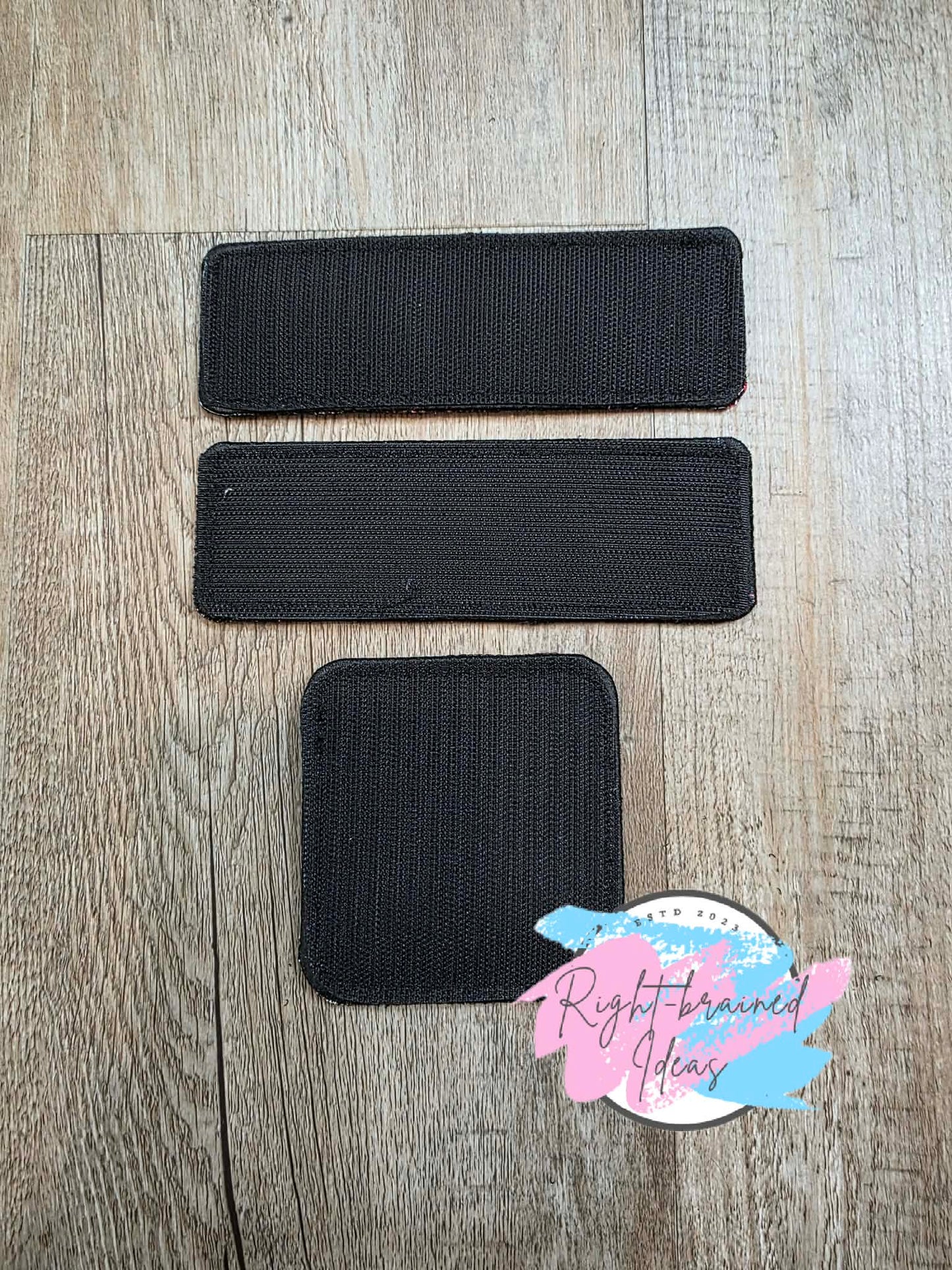 Service Dog Do Not Pet Black And Light Pink On Sparkle Red Vinyl Three-piece Patch Set