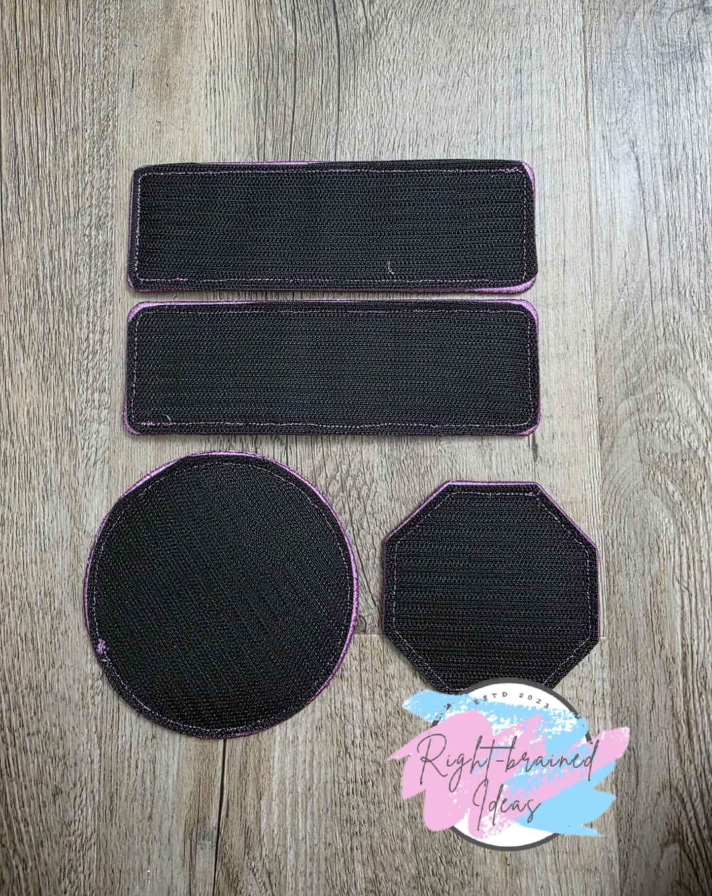 Do Not Pet Creepy Crawley Inspired Purple, Black and Glow-in-the-Dark White on Sparkle Lime Green Vinyl Four-piece Patch Set