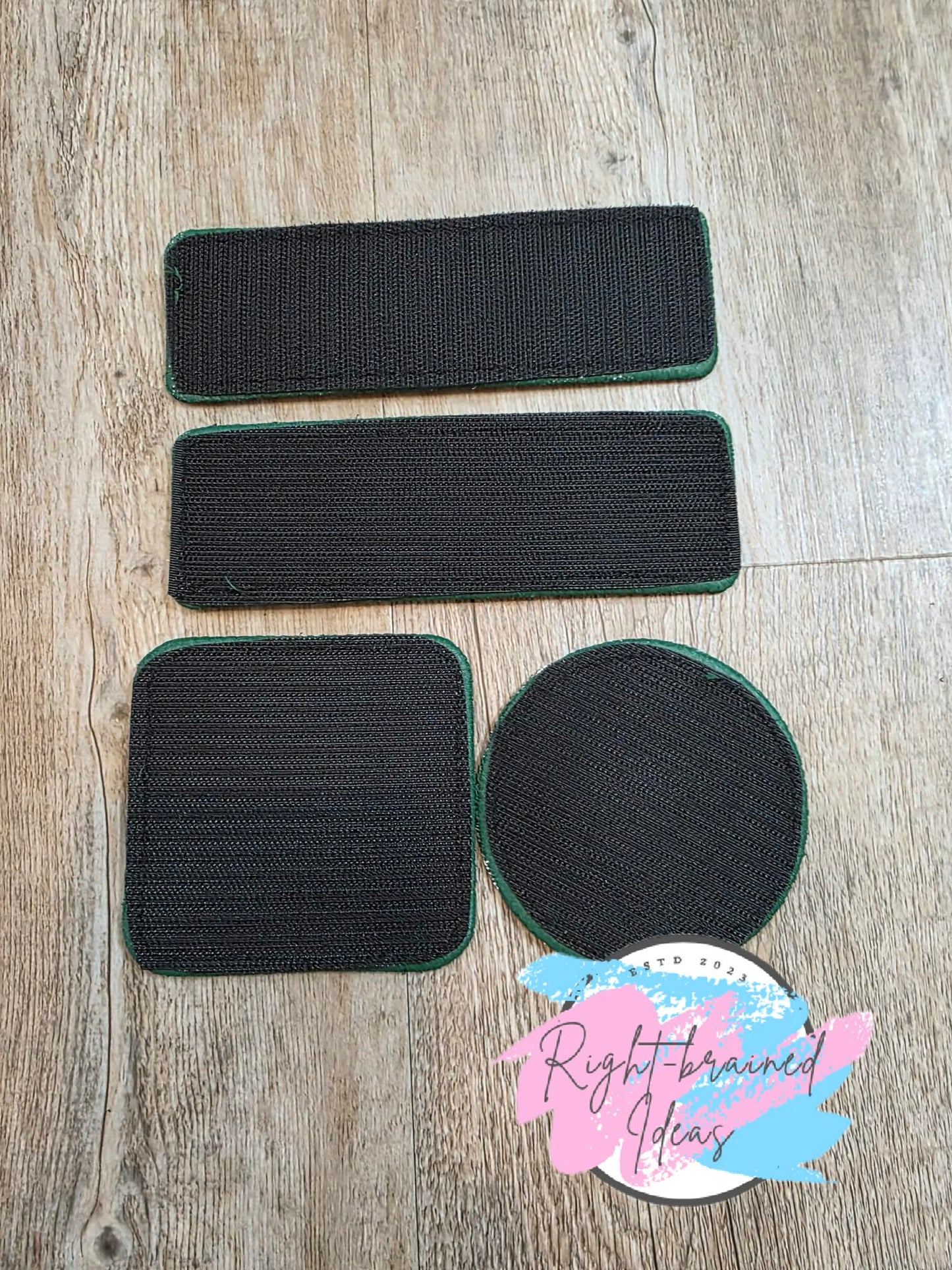 *Minor Flaw* Outdoors Inspired Service Dog In Training Forest Green, Dark Green and White On Forest Green Ottertex Canvas Four-piece Patch Set