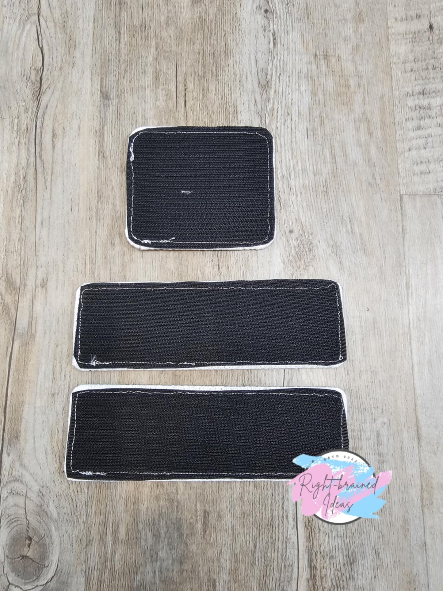 Medical Alert White on Holographic Green Four-piece Patch Set Holographic Sparkle Vinyl