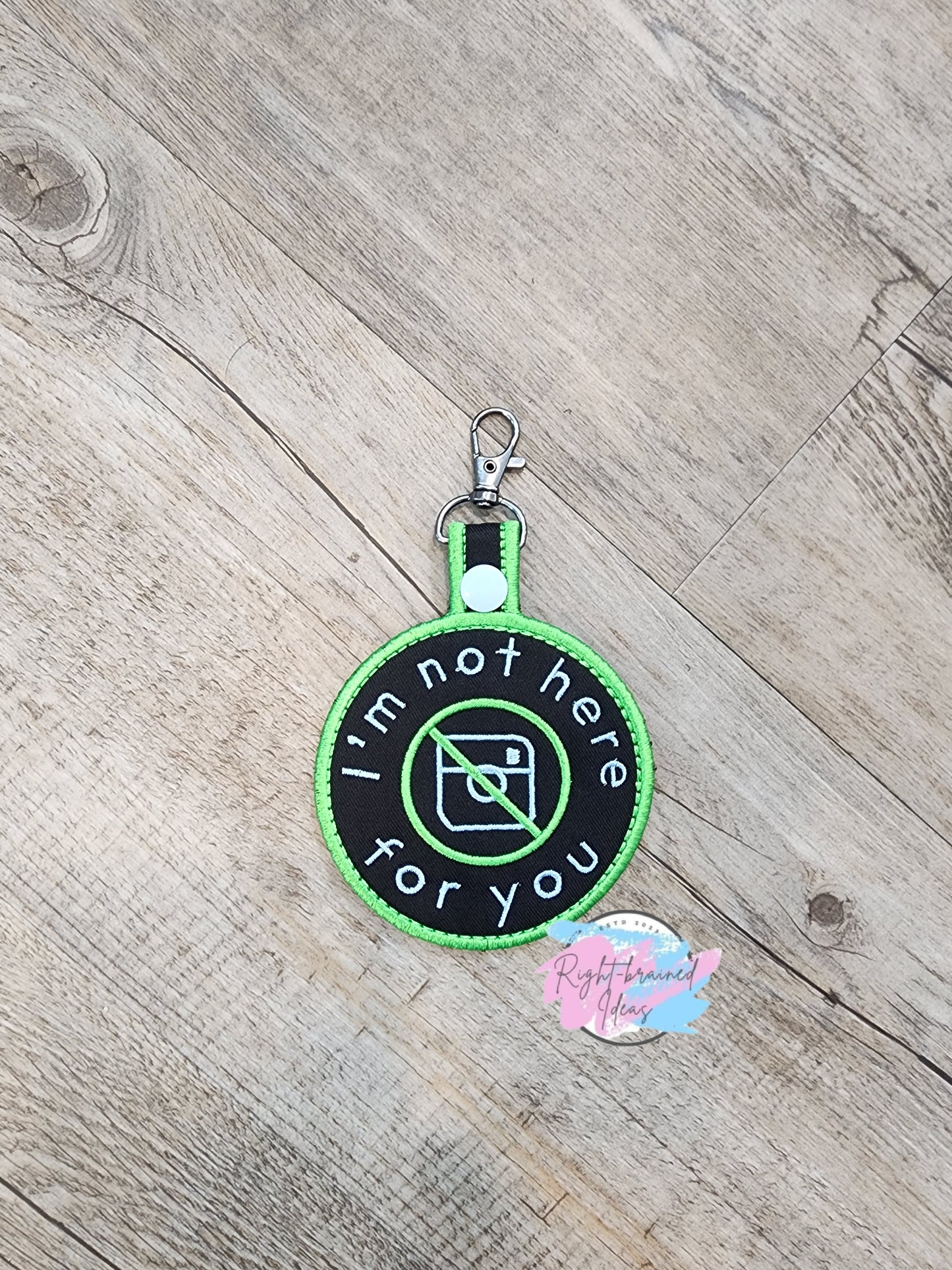 Service Dog, Do Not Distract Neon Green and Light Blue on Black Twill Five-piece Patch and Patch Tab Set