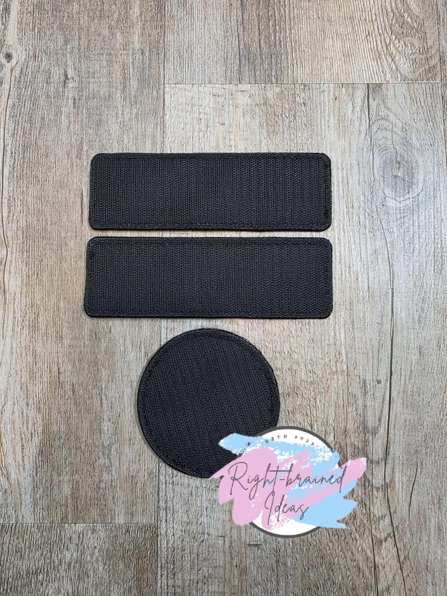 Service Dog Do Not Pet Black and White On Sparkle Red Holographic Vinyl Three-piece Patch Set