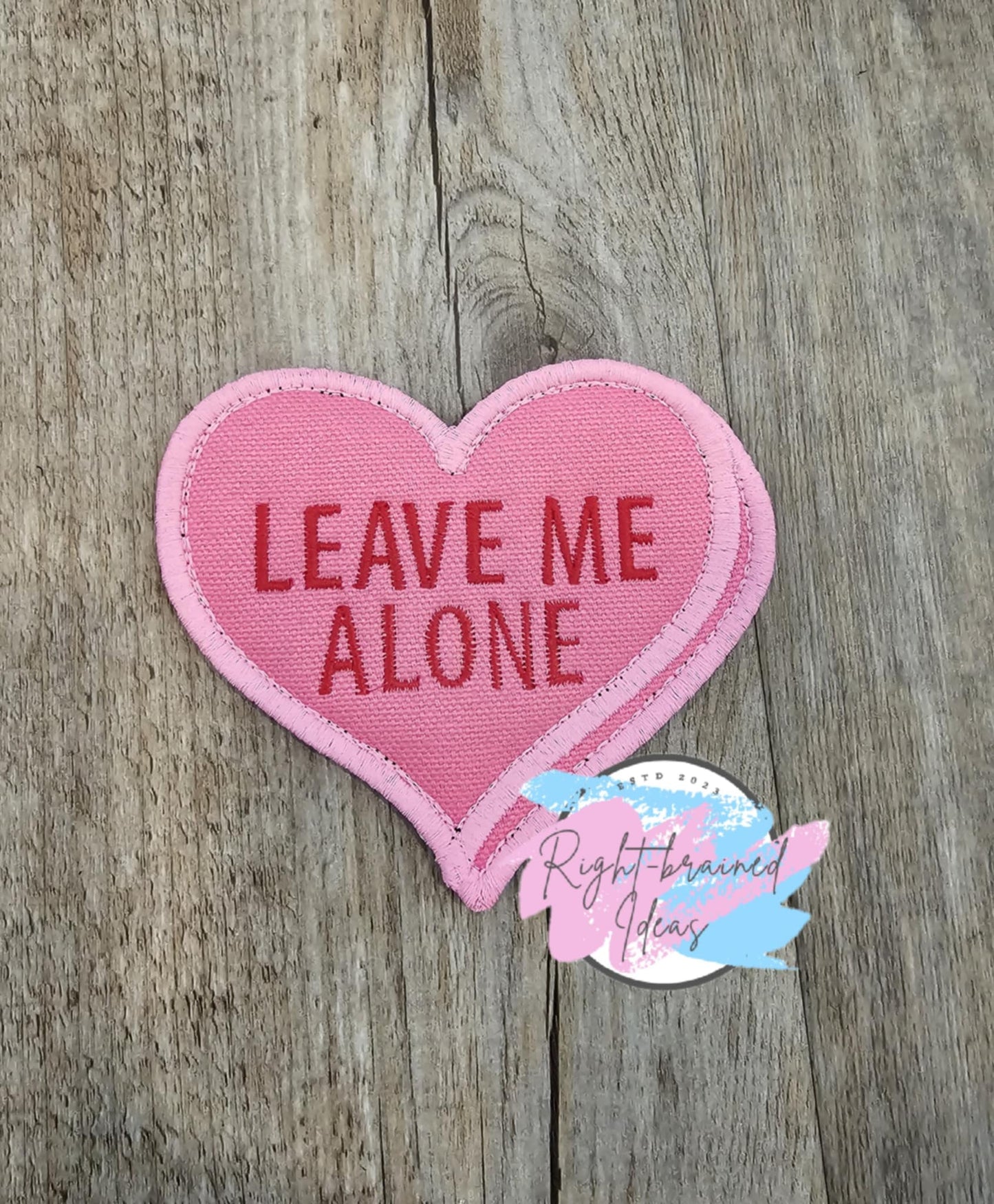 Themed Service Dog Patch Set Three-piece Valentine's Day Conversation Heart Inspired Matte Yellow Pink Blue Canvas Yellow Pink Blue Red Orange White Embroidery Patch