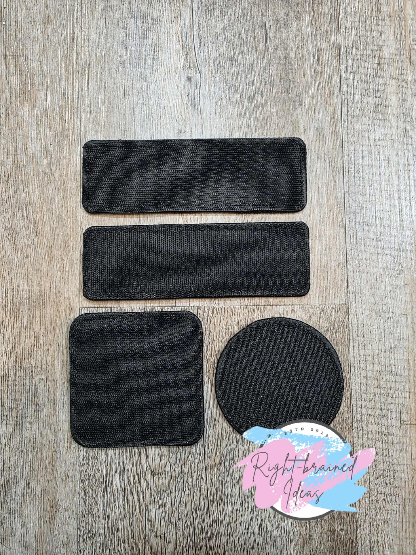 Service Dog Do Not Pet Black And White On Sparkle Burnt Orange Vinyl Four-piece Patch Set