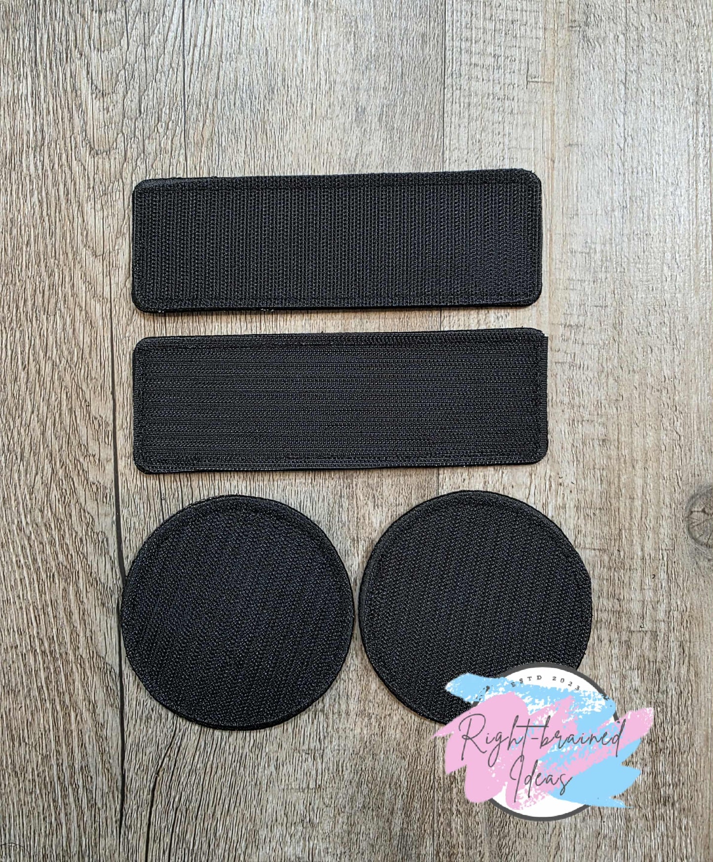 Service Dog In Training Black And White On Sparkle Burnt Orange Vinyl Four-piece Patch Set