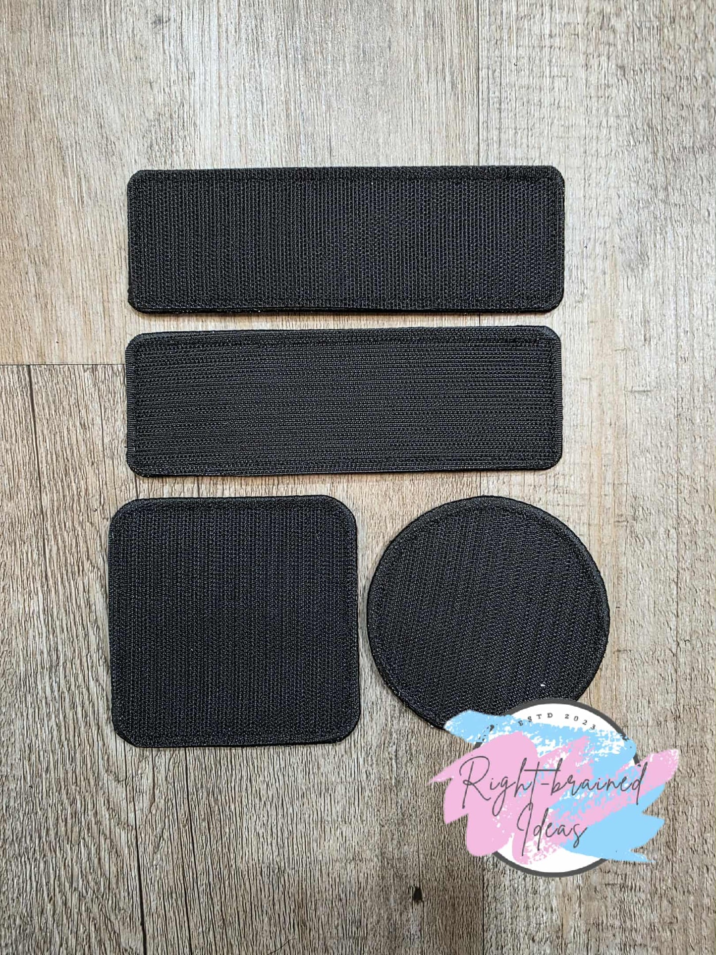 Service Dog In Training Black And White On Sparkle Burnt Orange Vinyl Five-piece Patch And Leash Wrap Set