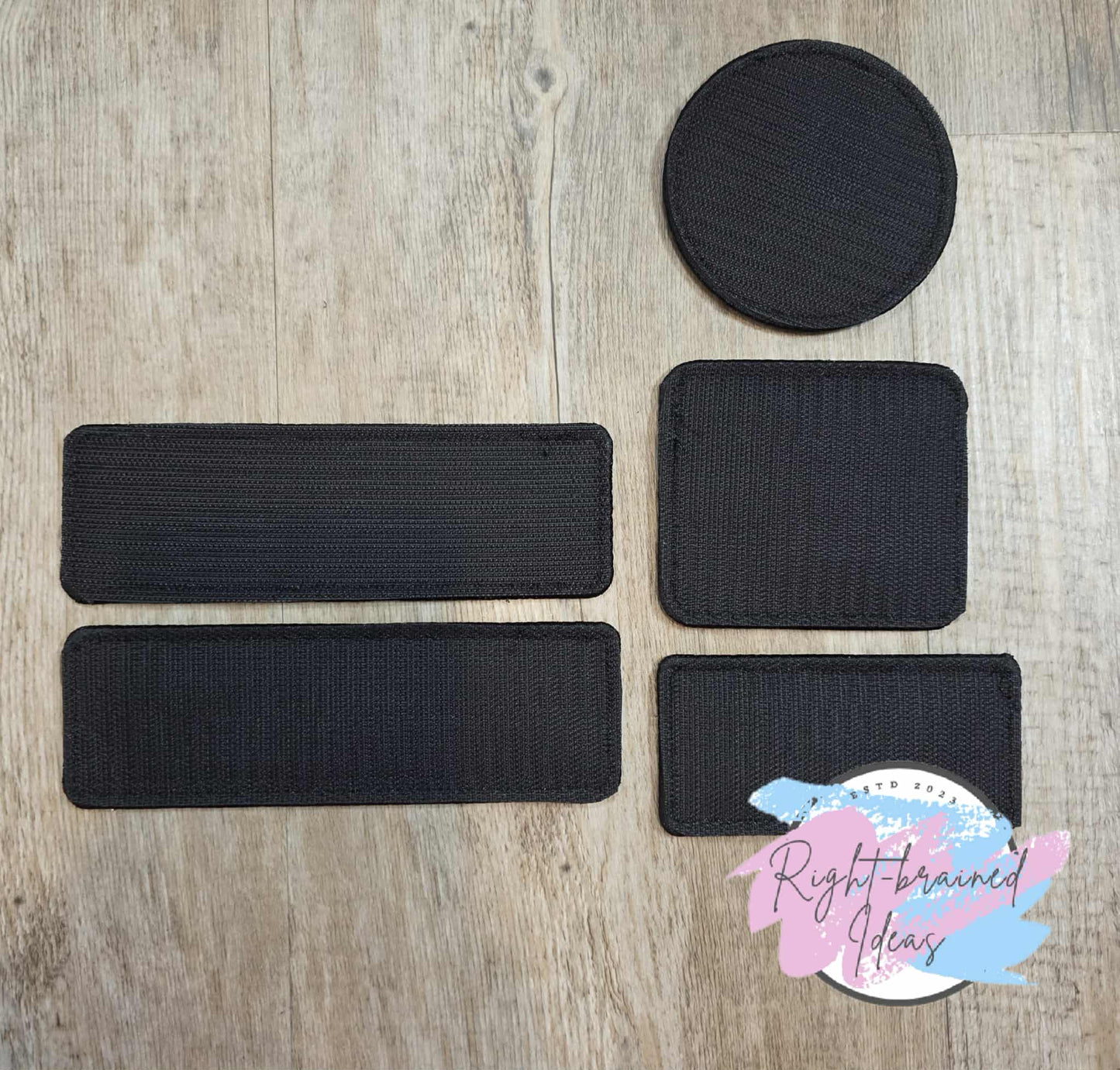 Service Dog Do Not Pet Black And White On Sparkle Pink Holographic Vinyl Six-piece Patch And Leash Wrap