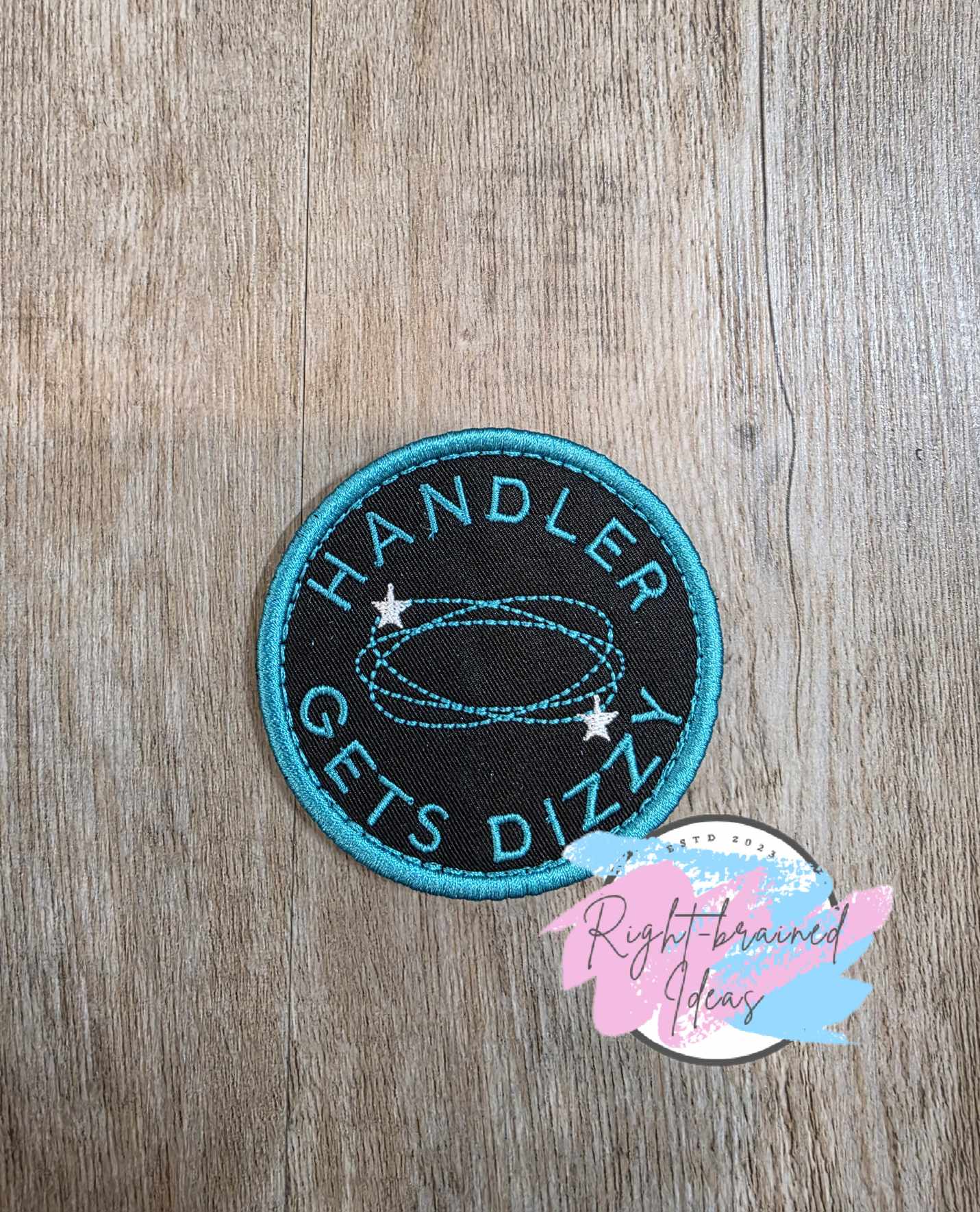 Service Dog Medical Alert Teal on Black Twill POTS Dysautonomia Five-piece Patch and Tab Set