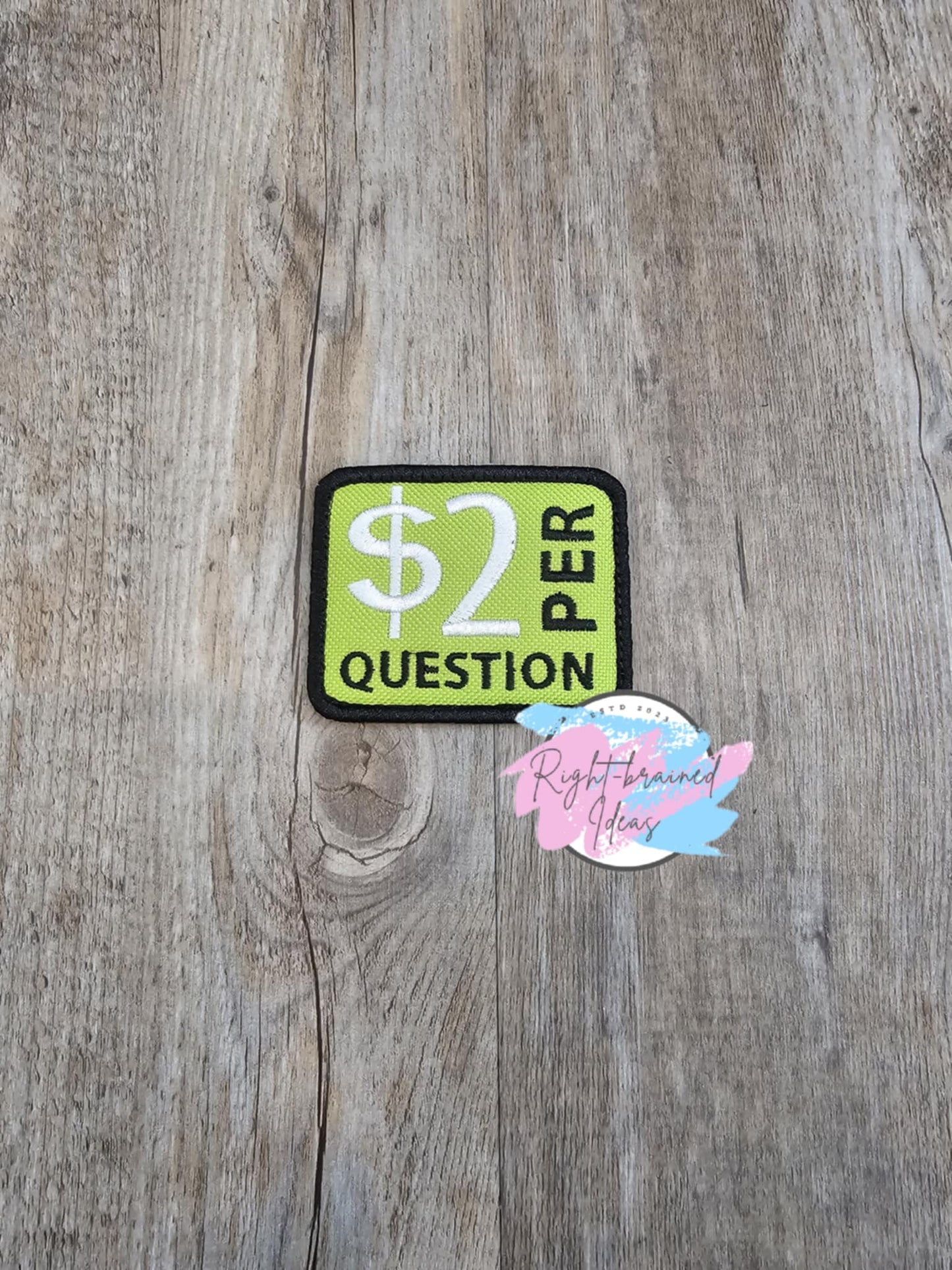 Service Dog, Do Not Pet Black and White on Green Canvas Five-piece Patch and Tab Set