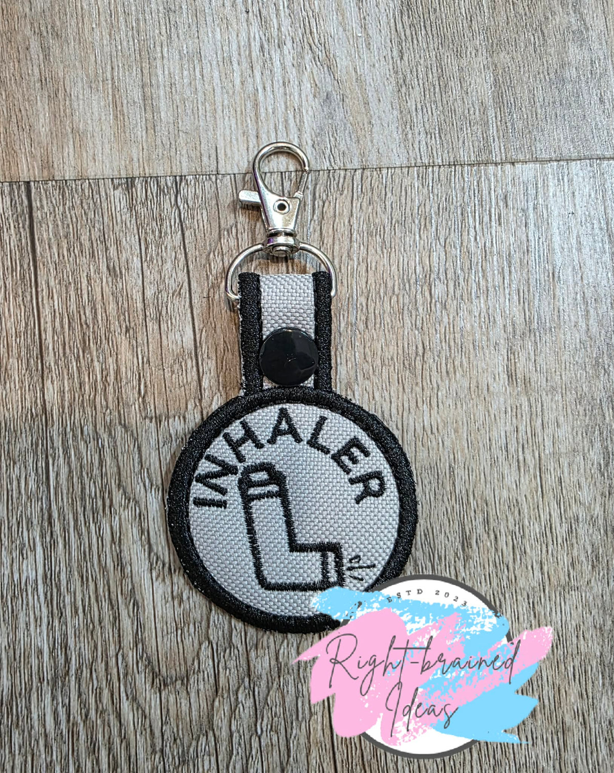 *Minor Flaw* Inhaler Black On Grey Ottertex Canvas Mini Patch Tab