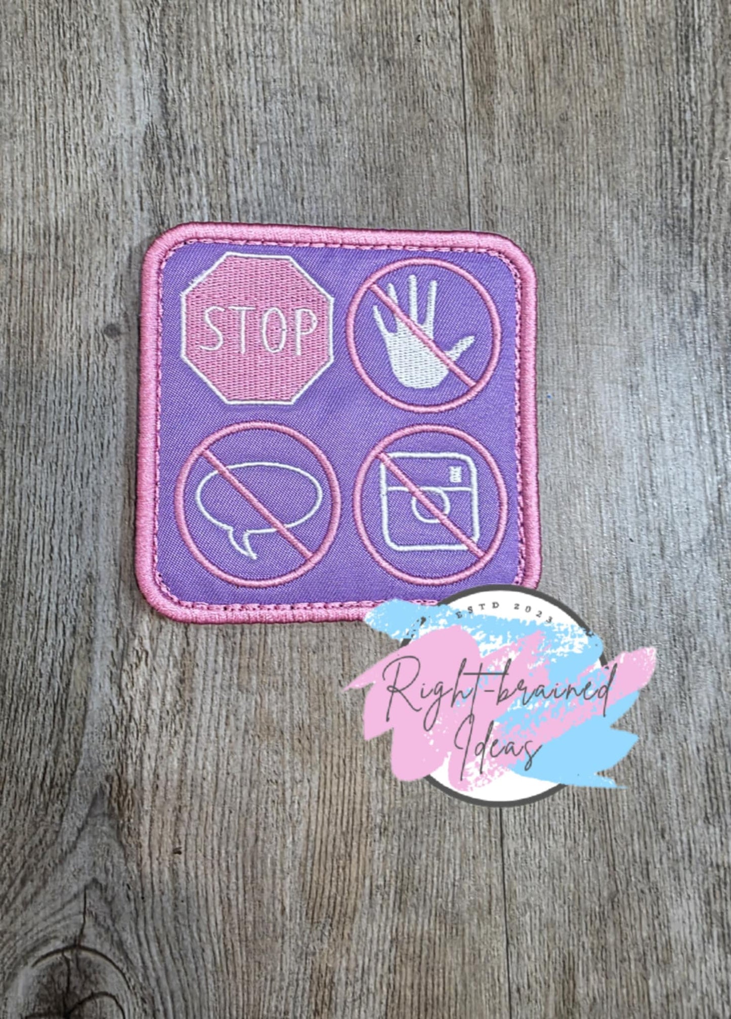 Service Dog Diabetic Alert Ballerina Pink On Lavender Light-weight High Performance Twill Five-piece Patch And Patch Tab Set