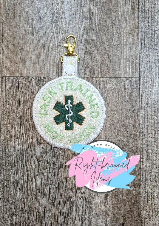 Shamrock Inspired Flat Matt Mint Green, Flat Matt Forest Green, Flat Matt Orange And White On Sparkle White Vinyl Patch Tab