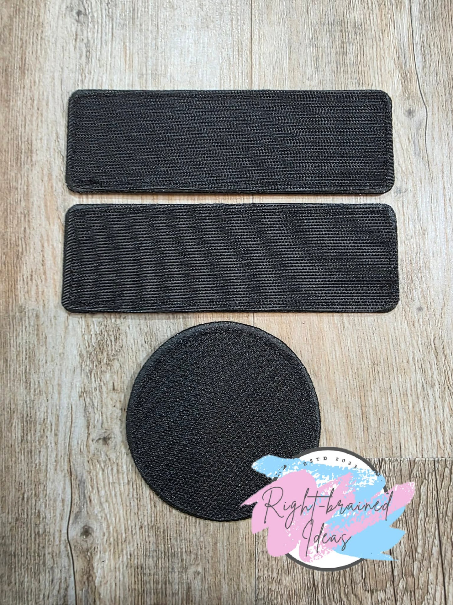 Service Dog Ignore Me White and Black On Sparkle Pink Holographic Vinyl Three-piece Patch Set
