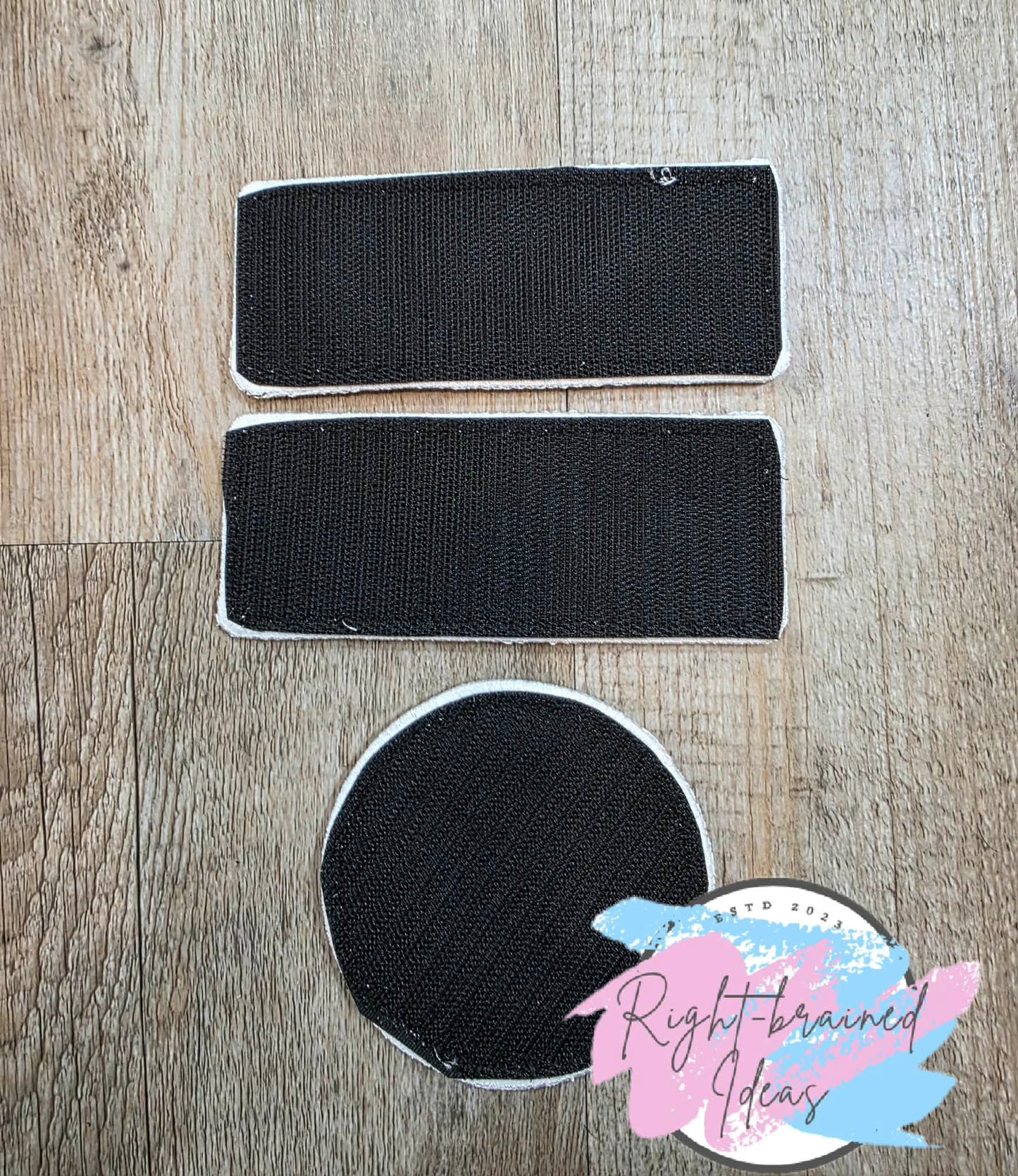 Fun Size Shamrock Inspired Flat Matt Mint, Flat Matt Forest Green And White On Sparkle White Vinyl Three-piece Patch Set