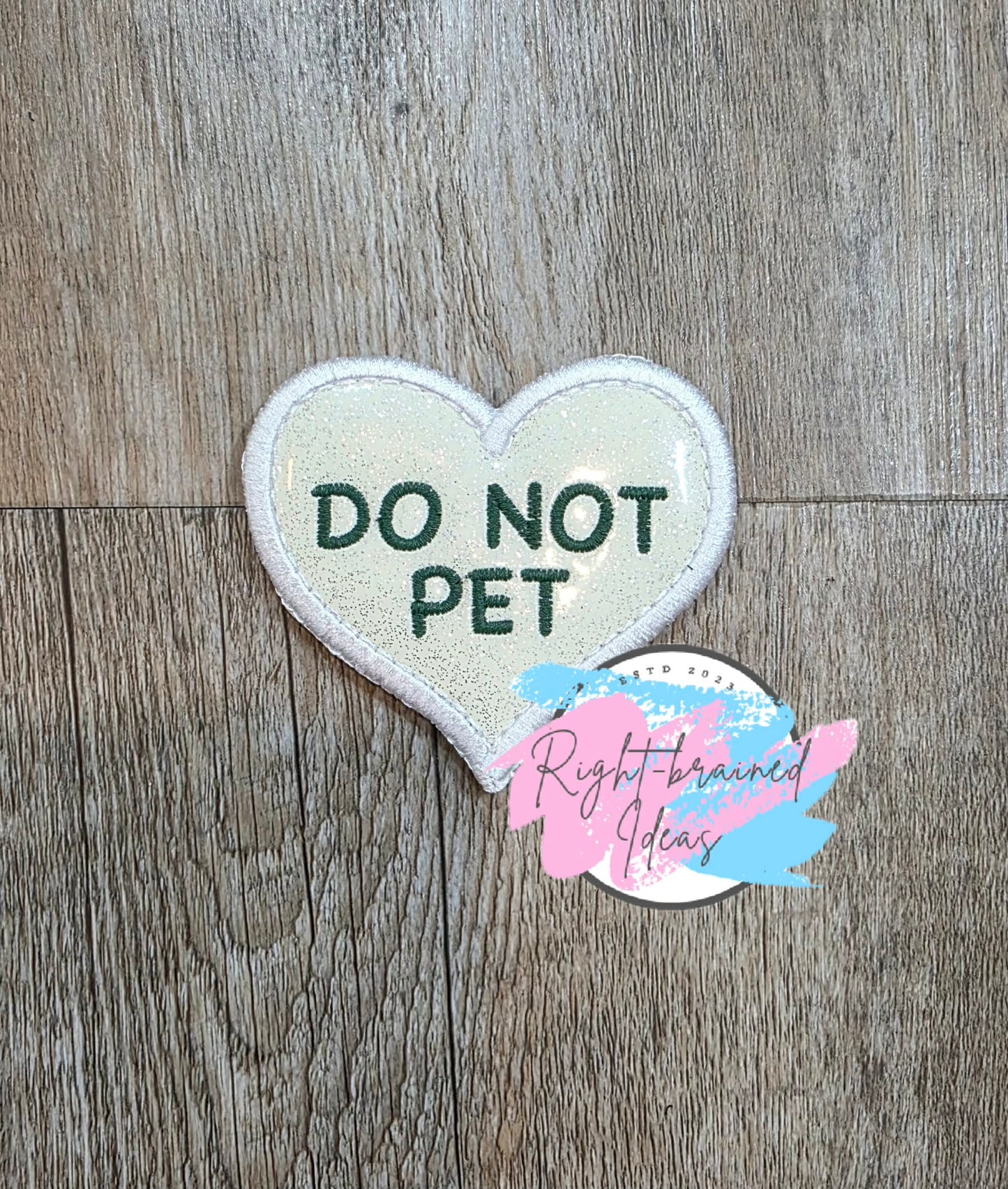 Shamrock Inspired Flat Matt Mint Green, Flat Matt Forest Green, Flat Matt Orange And White On Sparkle White Vinyl Four-piece Patch Set