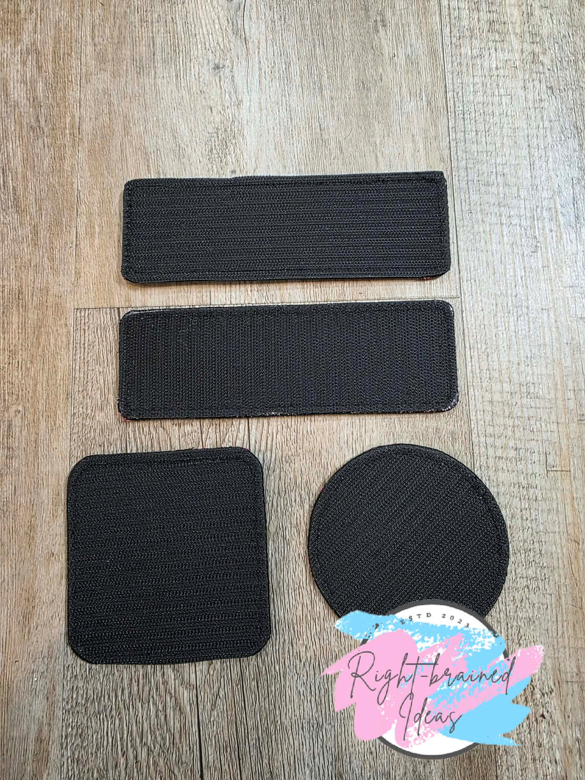 Service Dog Do Not Pet Black And White On Hot Pink Denali Vinyl Four-piece Patch Set