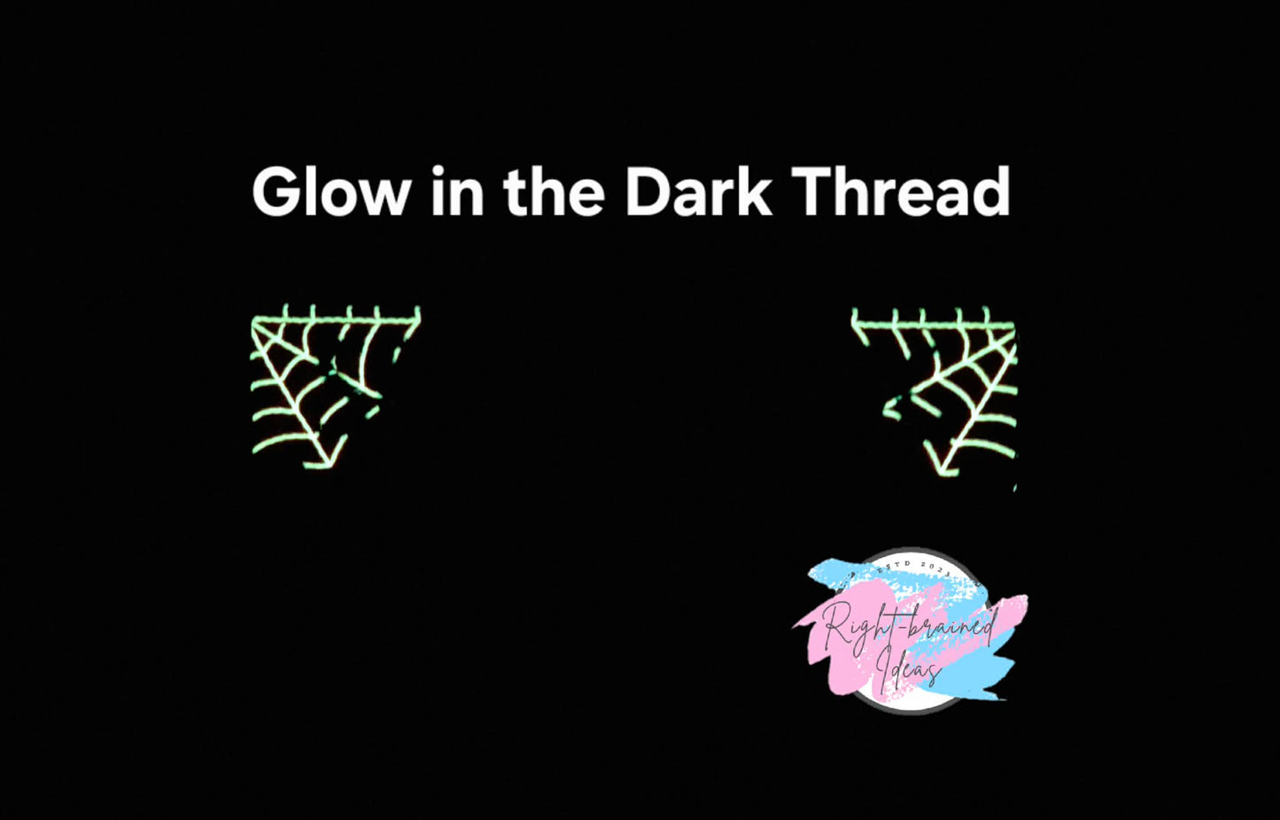 Creepy Crawly Inspired Service Dog Glow-In-The-Dark White And Black On Sparkle Neon Orange Holographic Vinyl Leash Wrap
