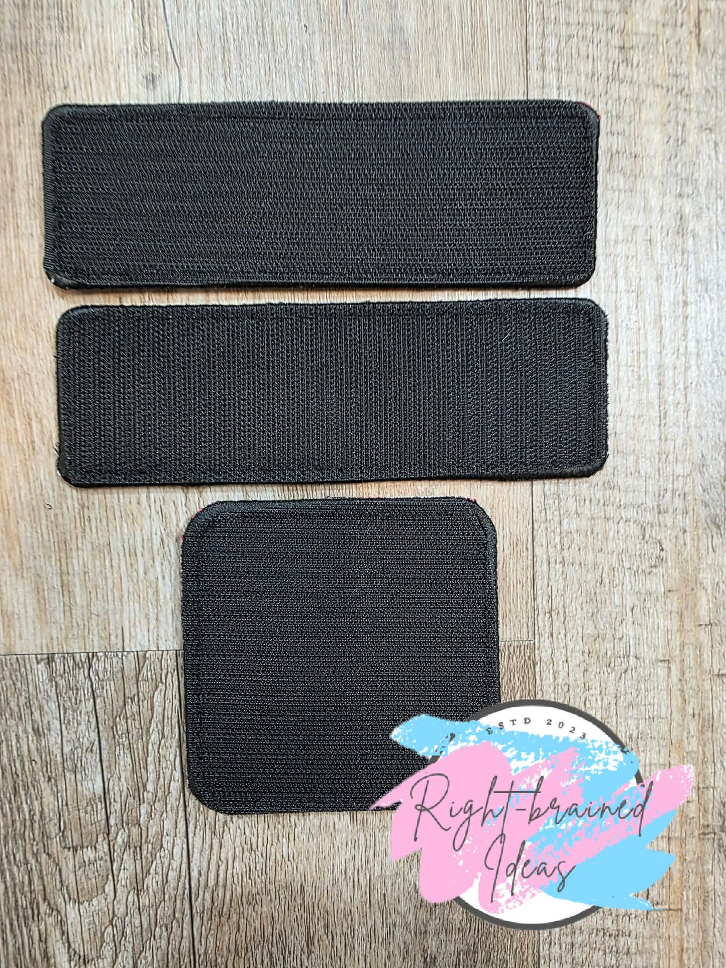 Service Dog Do Not Pet Black And White On Hot Pink Denali Vinyl Three-piece Patch Set