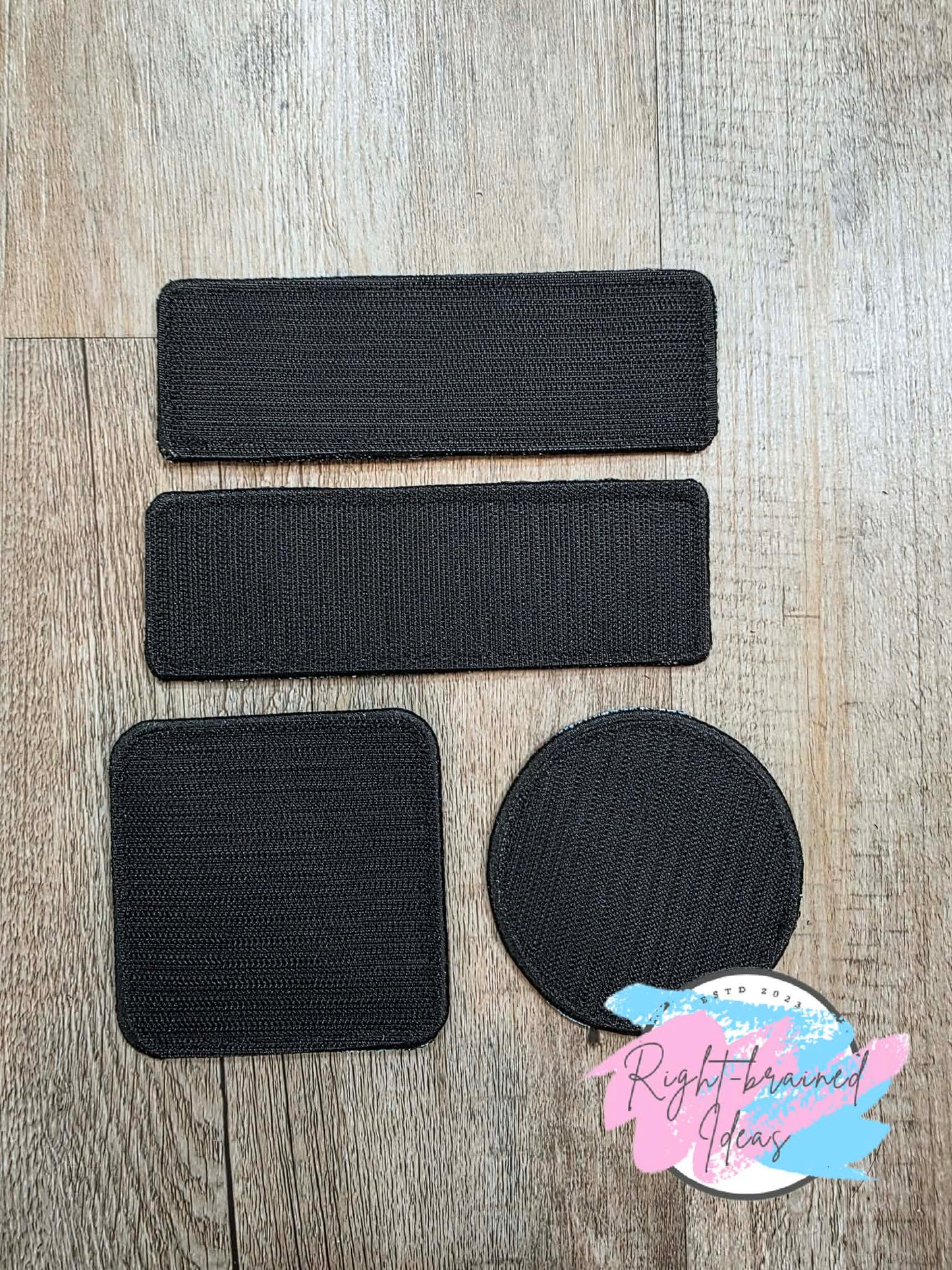 In Training Do Not Pet Black And White On Sparkle Light Blue Vinyl Five-piece Patch And Leash Wrap