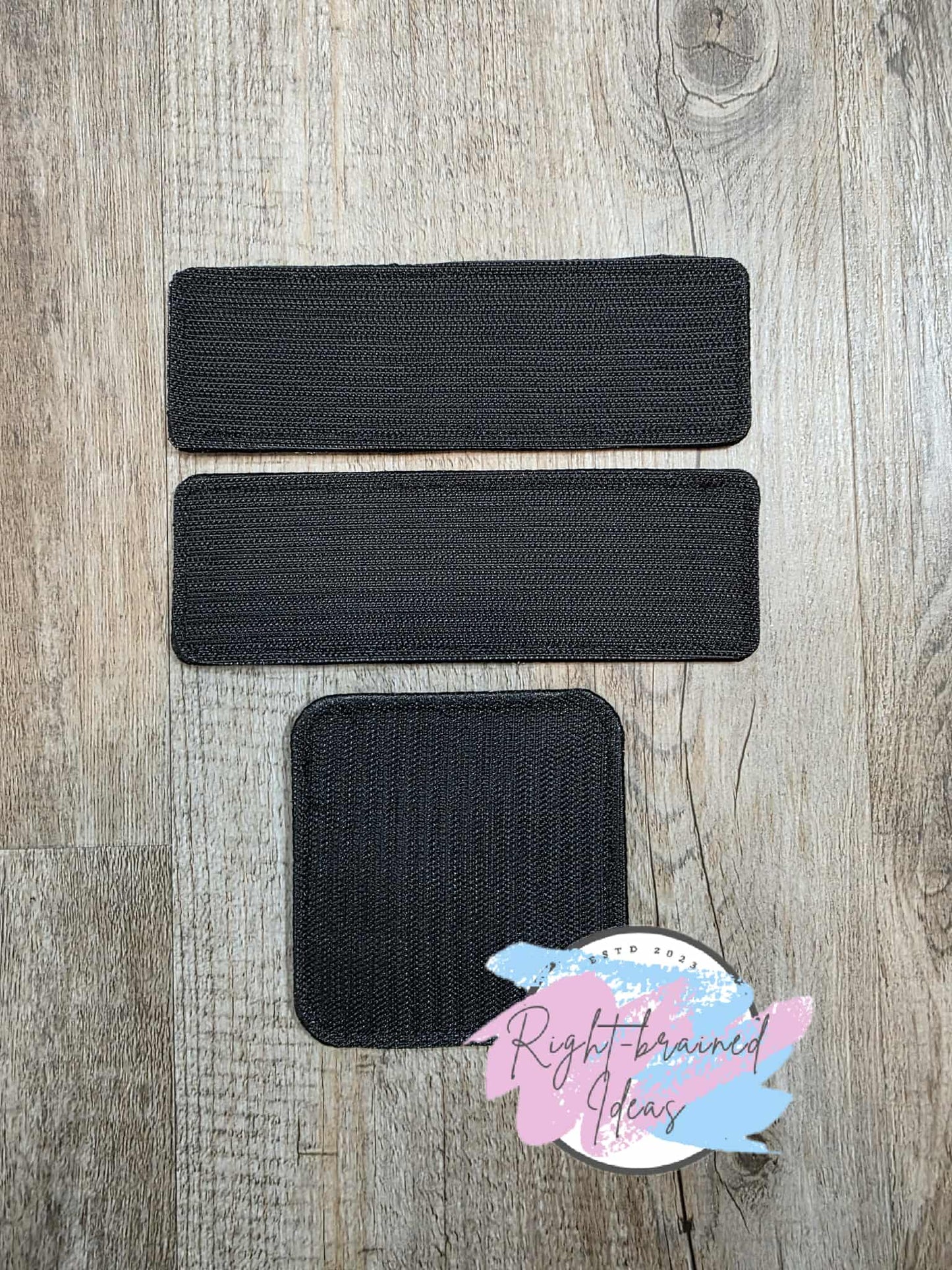 Service Dog Cardiac Alert Black And White On Sparkle Red Holographic Vinyl Three-piece Patch Set