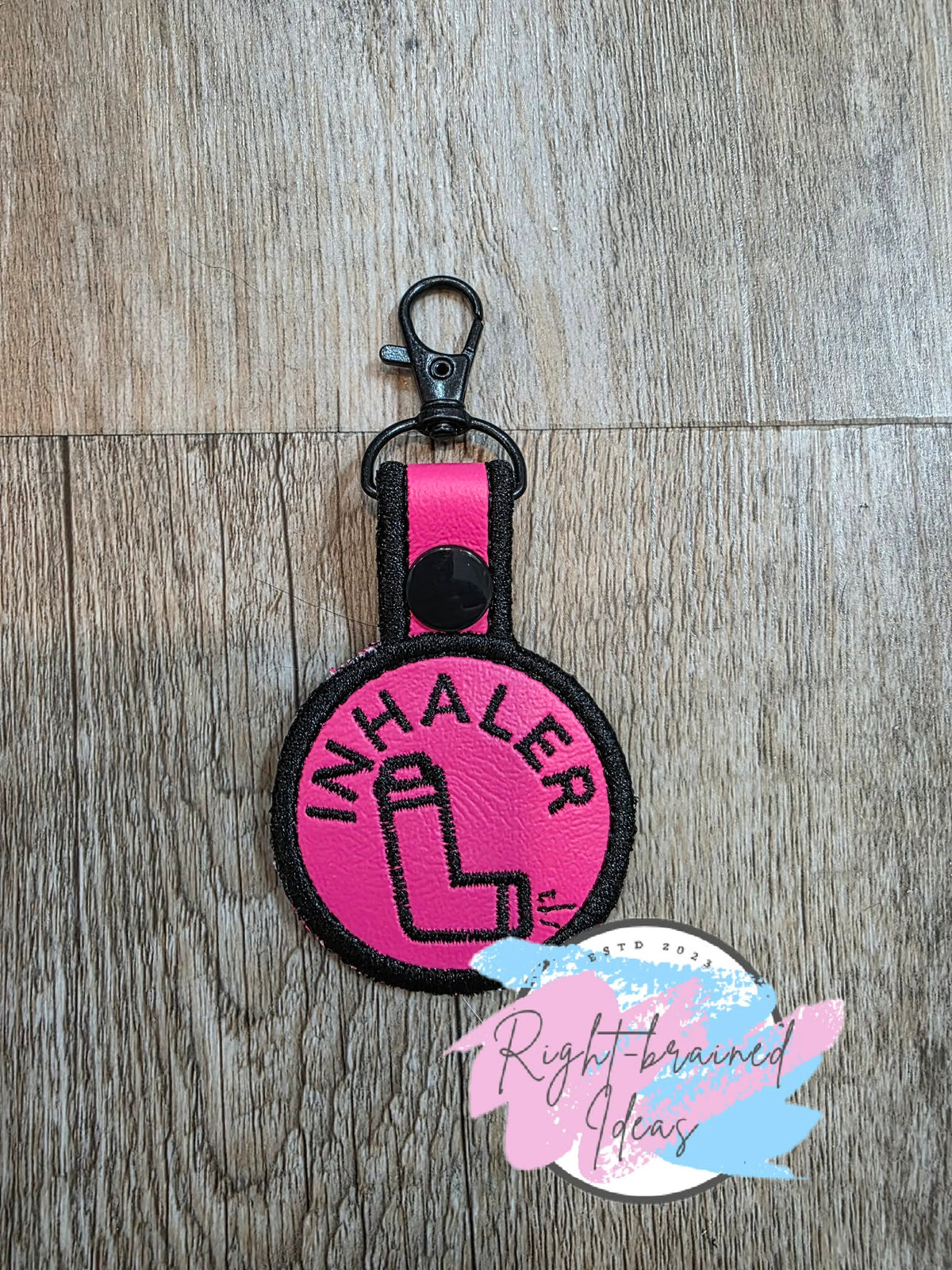 Inhaler Black On Hot Pink Denali Vinyl Mini Patch Tab