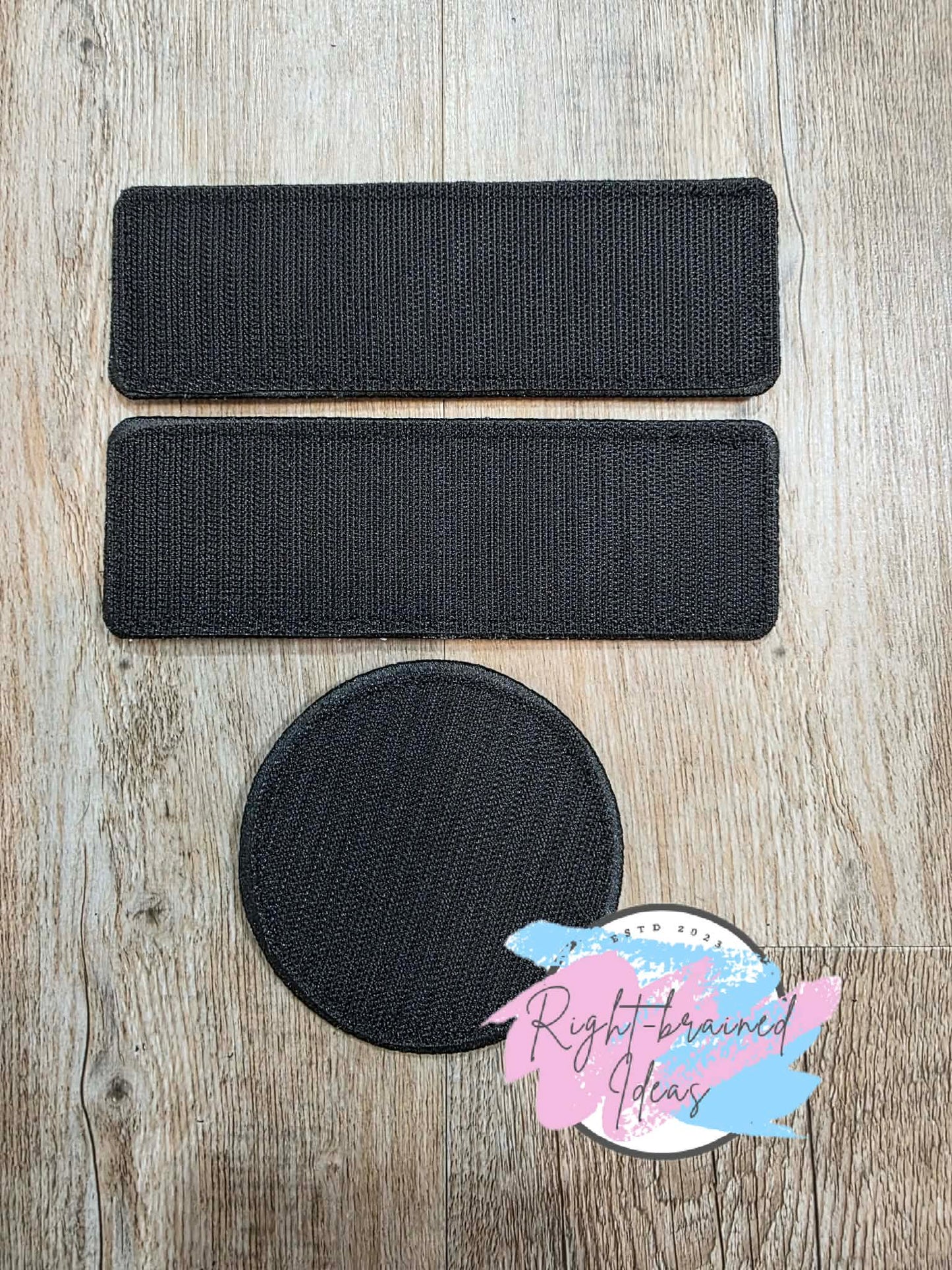 Service Dog Ignore Me White and Black On Sparkle Light Pink Vinyl Three-piece Patch Set